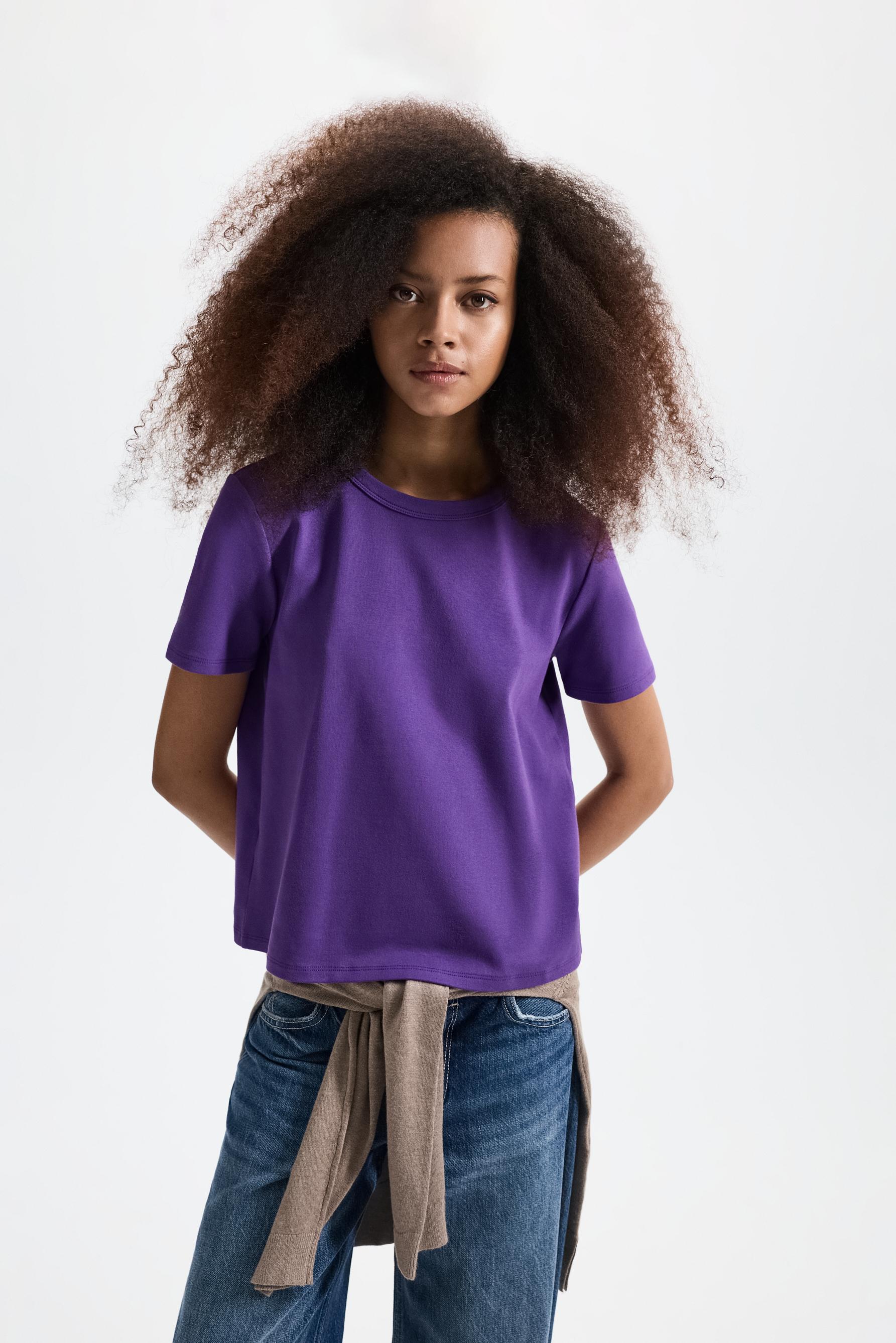 Basic short sleeve T-shirt — LILAC