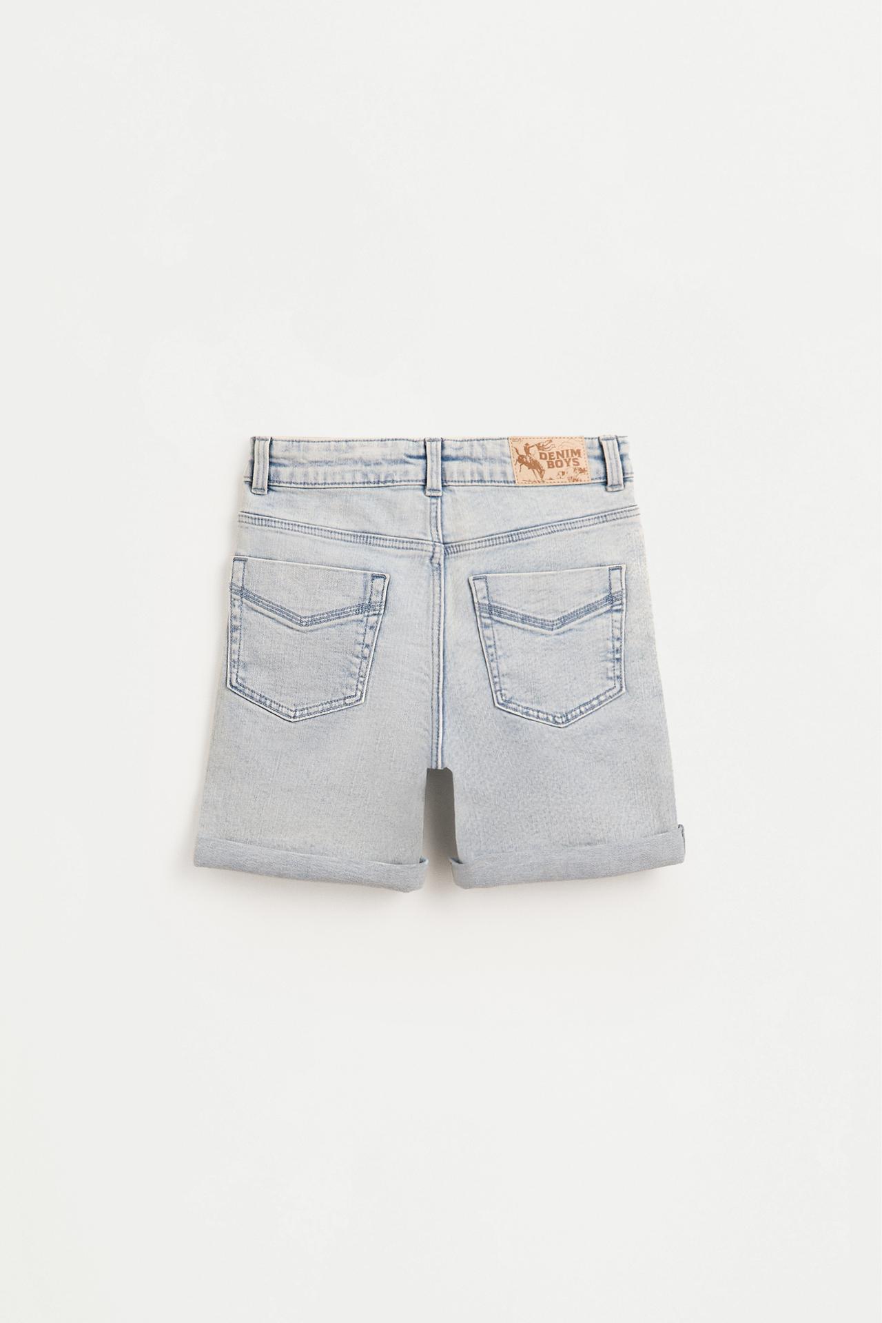 Slim comfort denim Bermuda shorts — BLUE