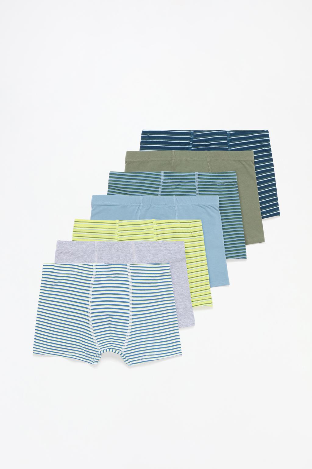 Pack of 7 pairs of contrast boxer briefs