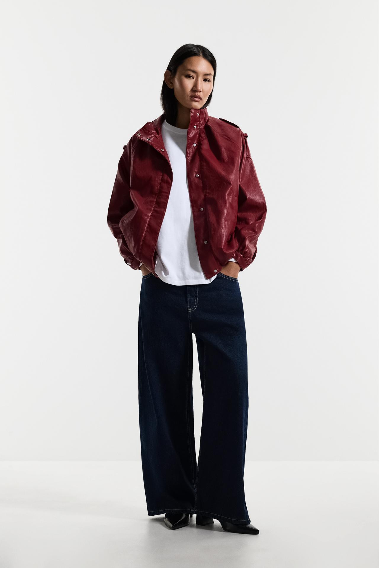 oversize bomber jacket — DARK PINK