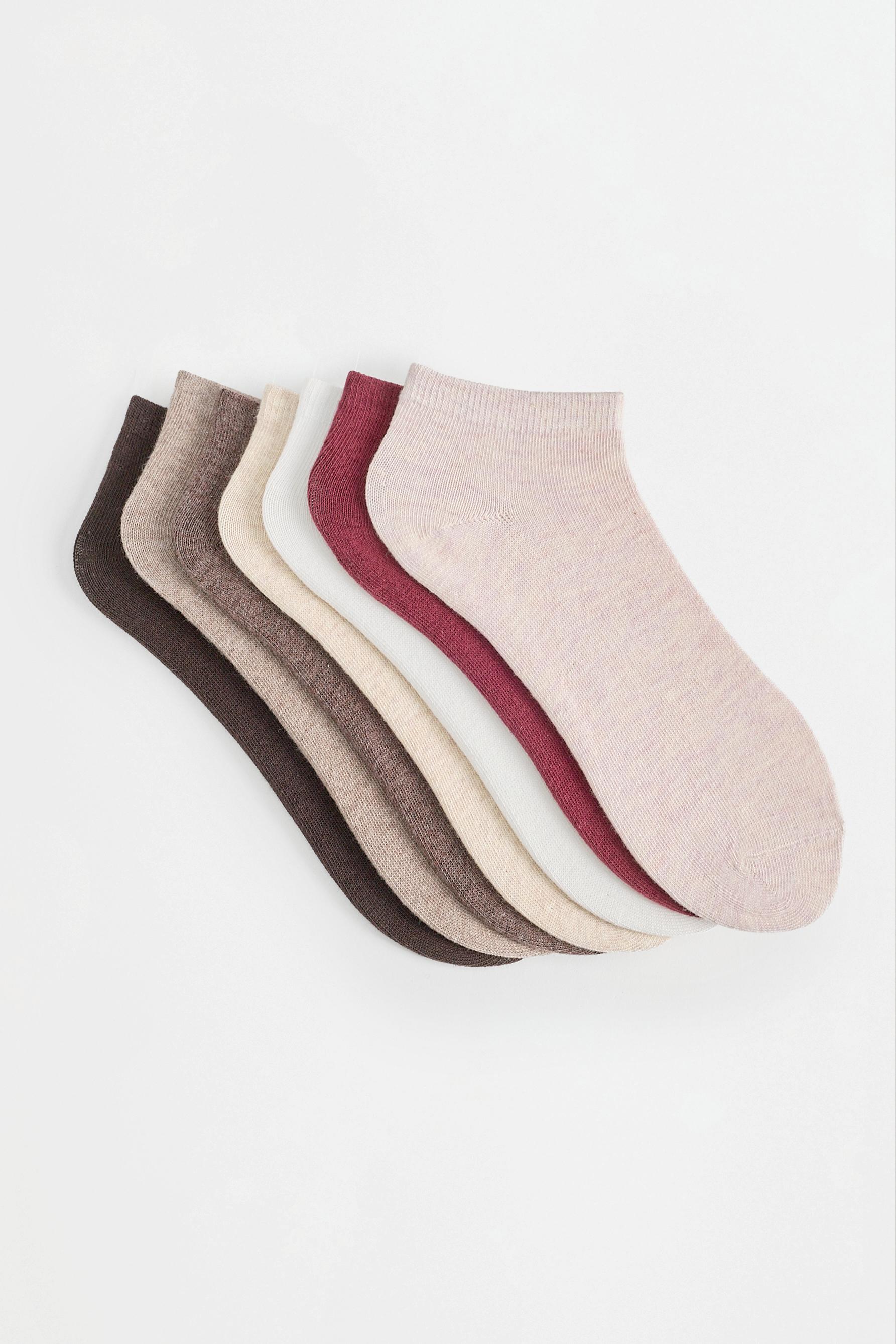 Ankle socks (Pack 7) — BURGUNDY
