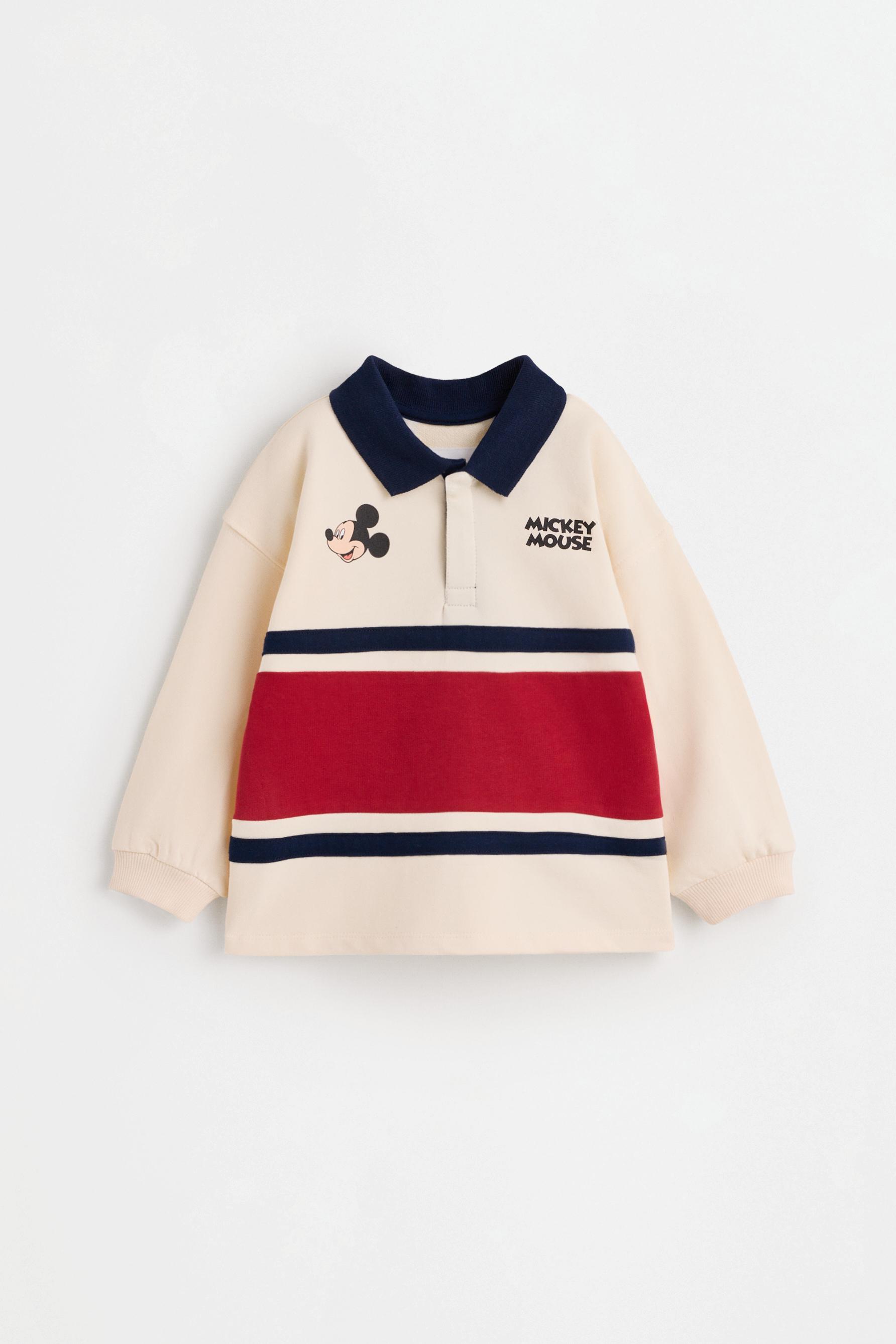 Mickey Mouse ©Disney polo and plush joggers co-ord — ECRU