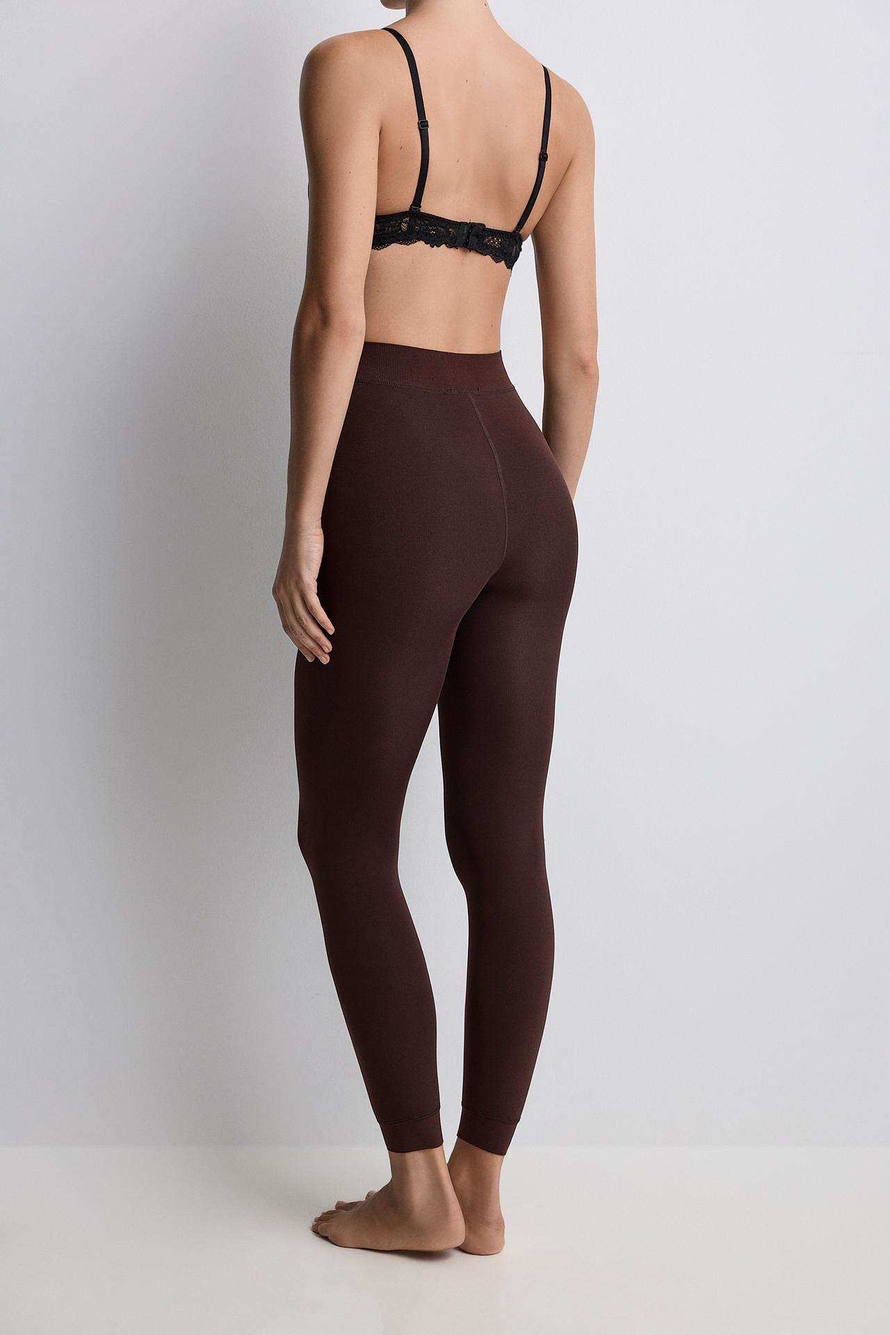 200 denier thermal leggings — CHOCOLATE