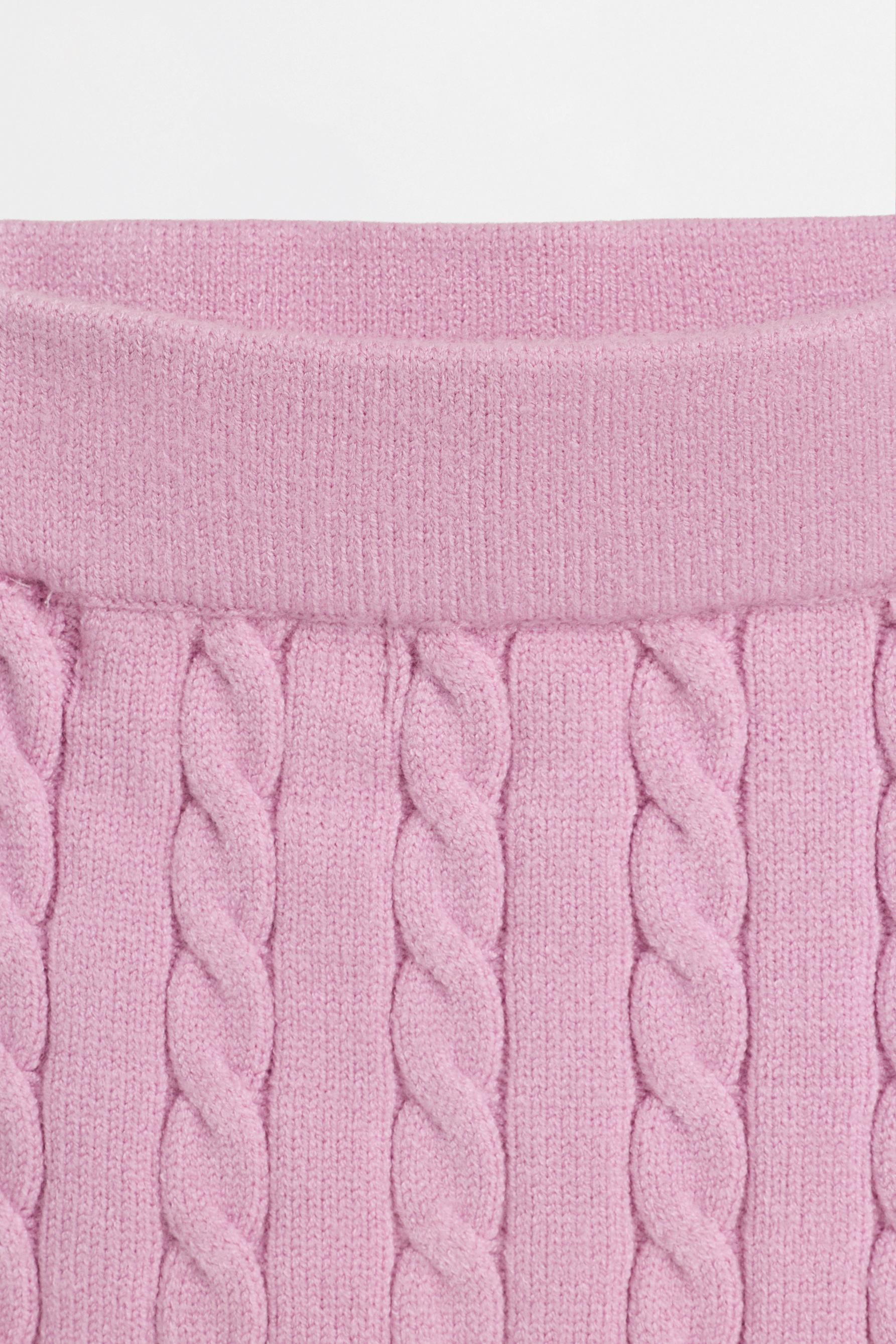 Knit polo and skirt set — PALE PINK