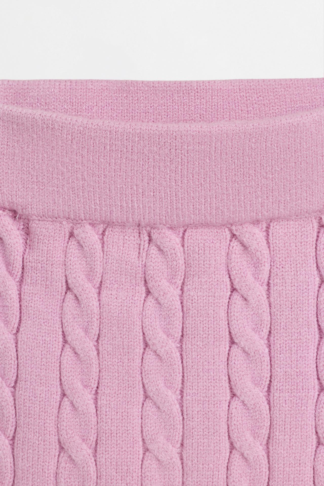 Knit polo and skirt set — PALE PINK