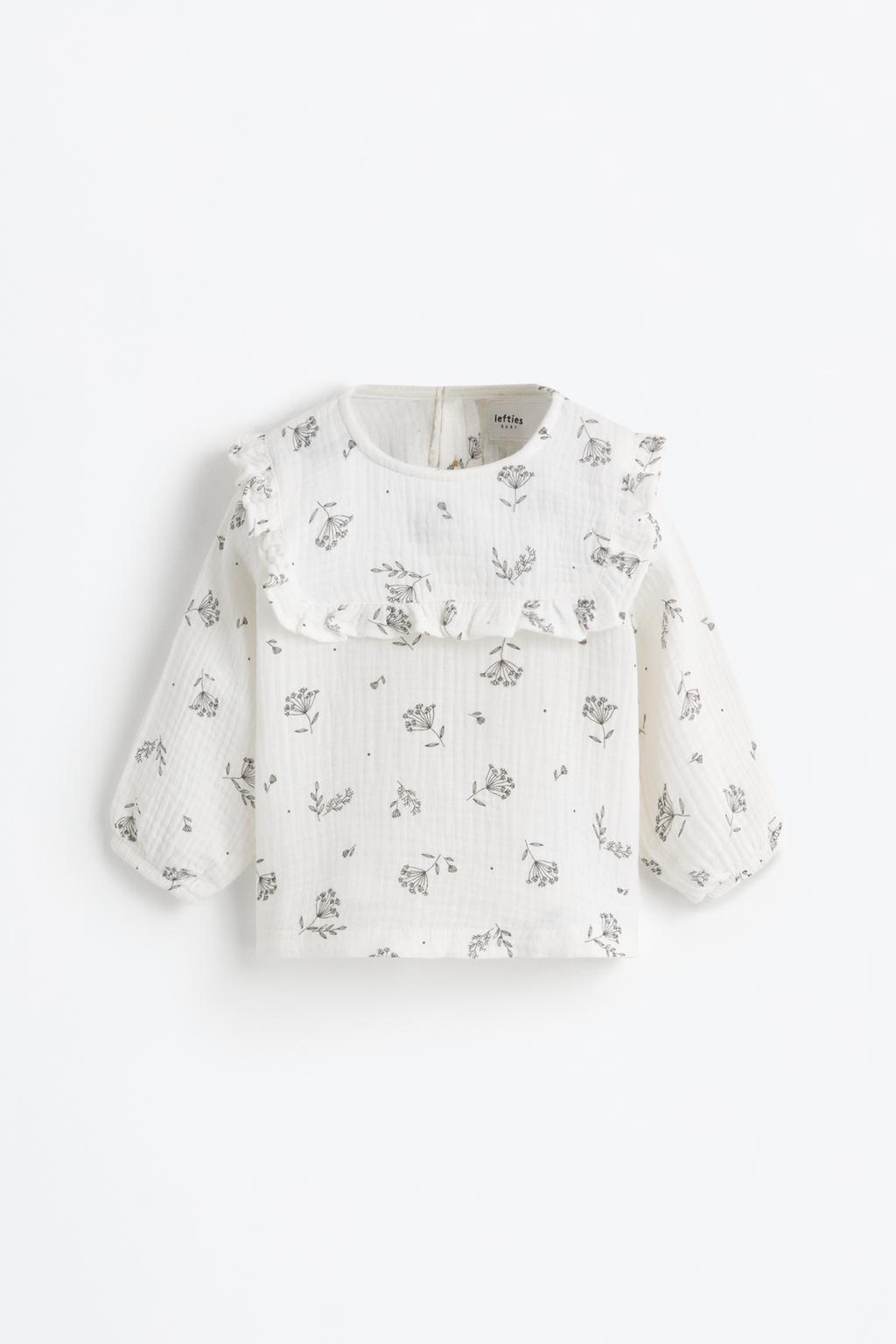 Textured ruffle blouse