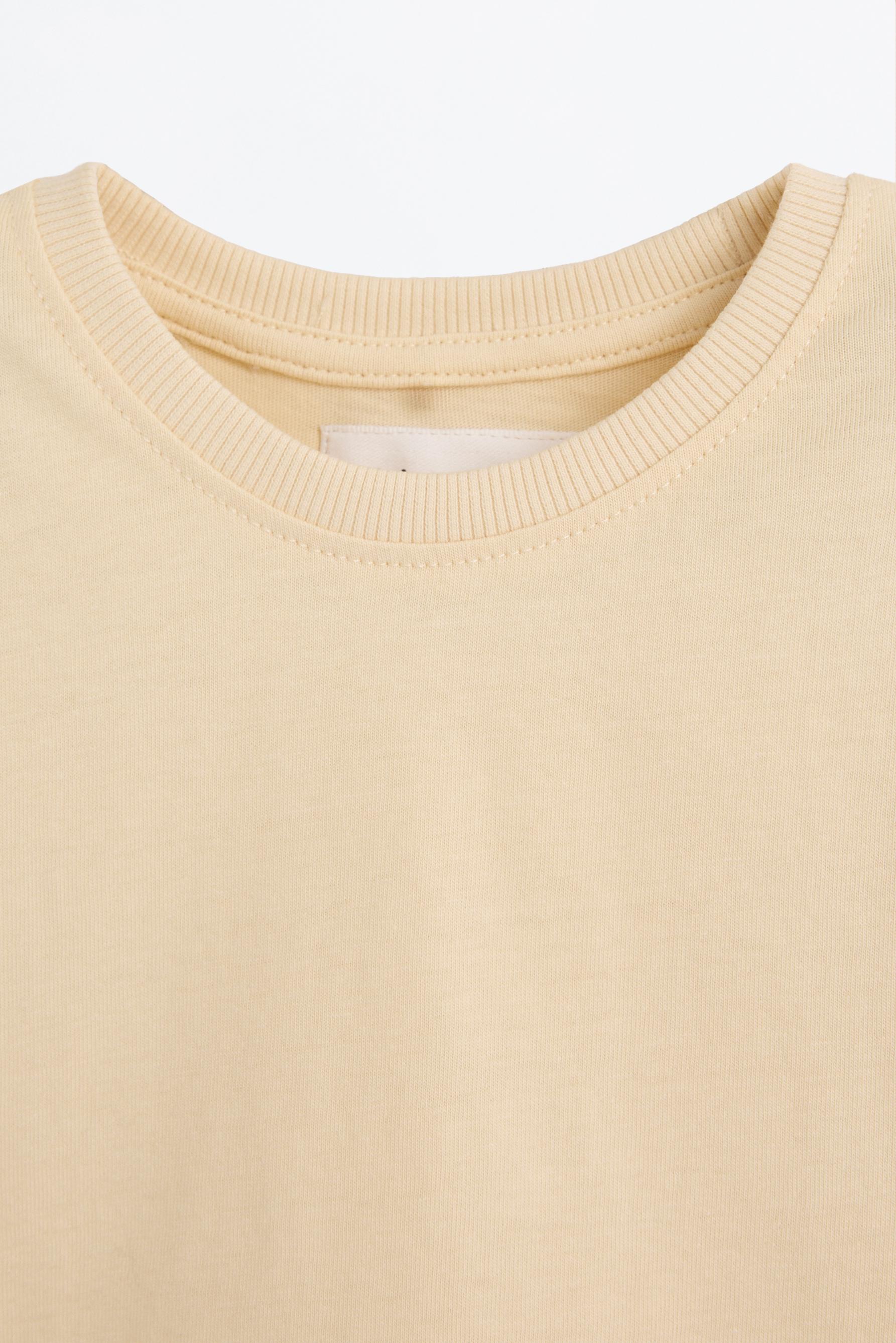 2-pack of plain T-shirts — PASTEL YELLOW