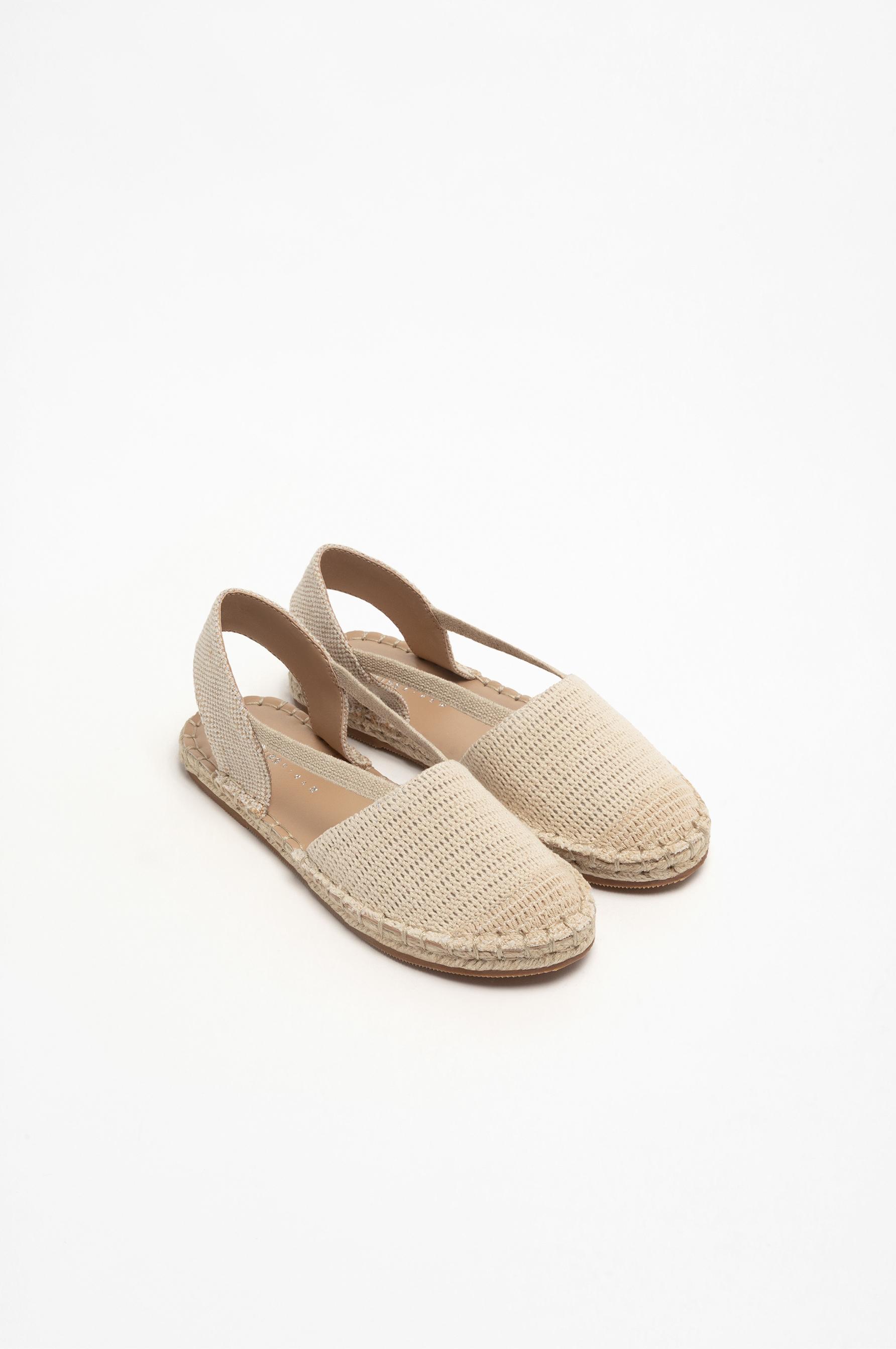 Elastic backless espadrille — BEIGE