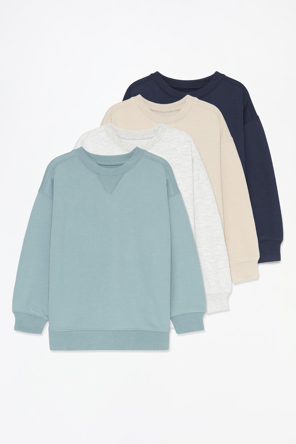 Pack of 4 plain sweatshirts