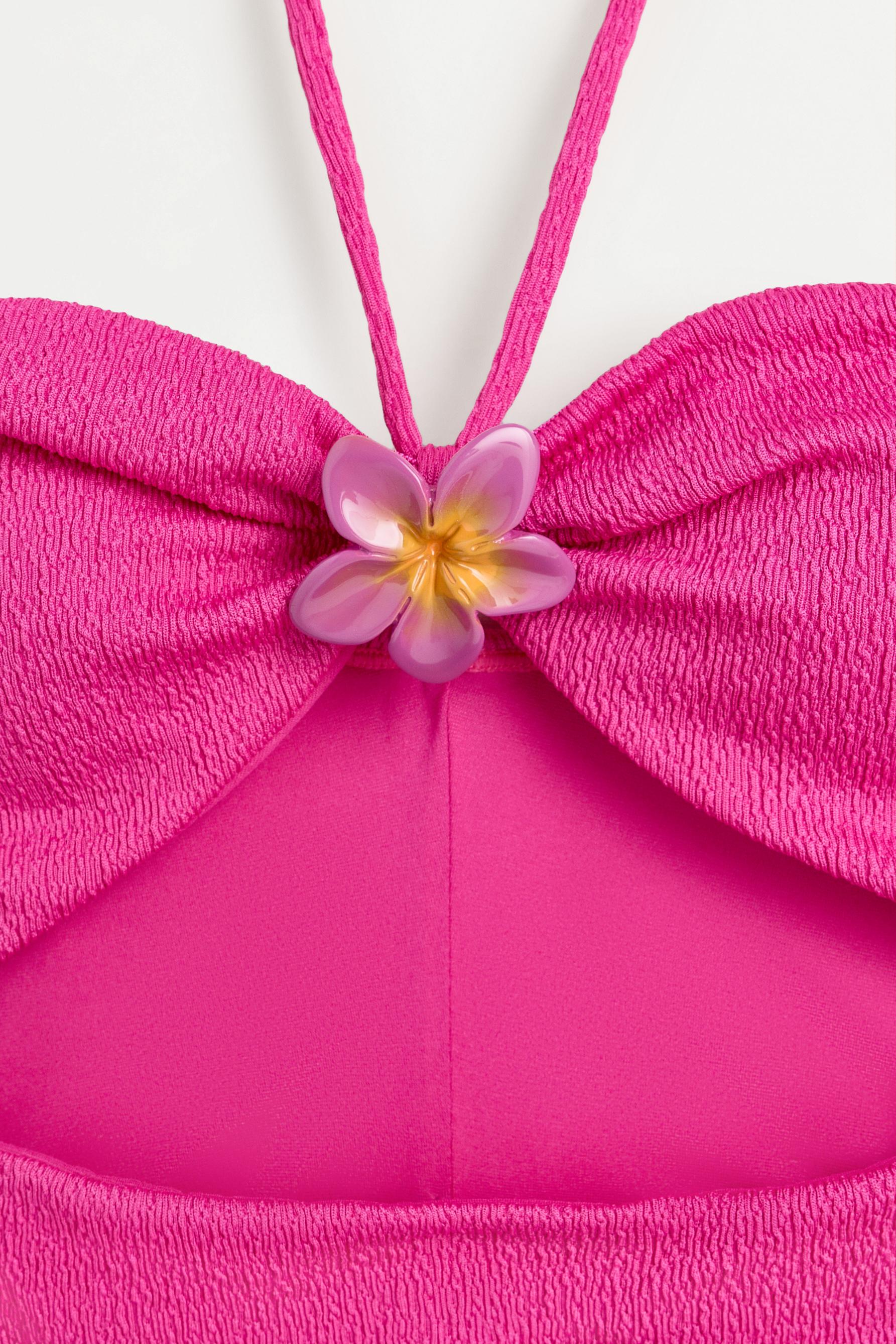 Floral bandeau swimsuit — PINK