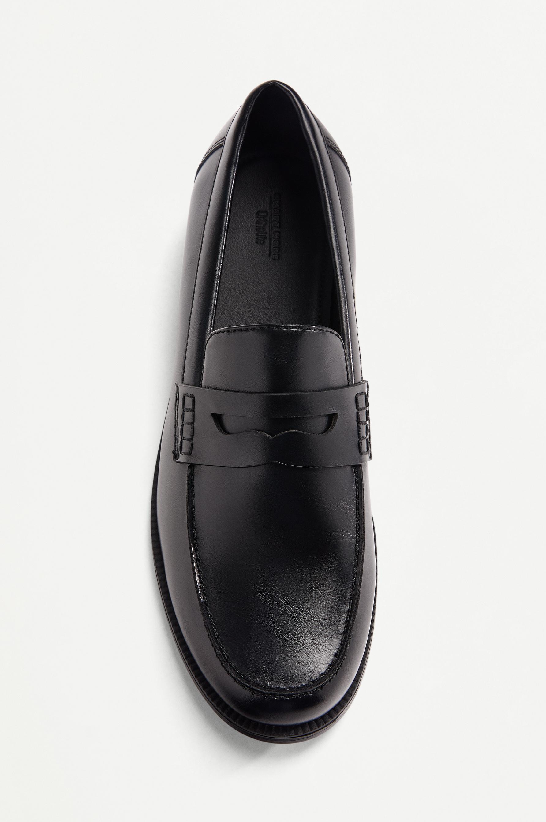 Tailored Penny Loafers — BLACK