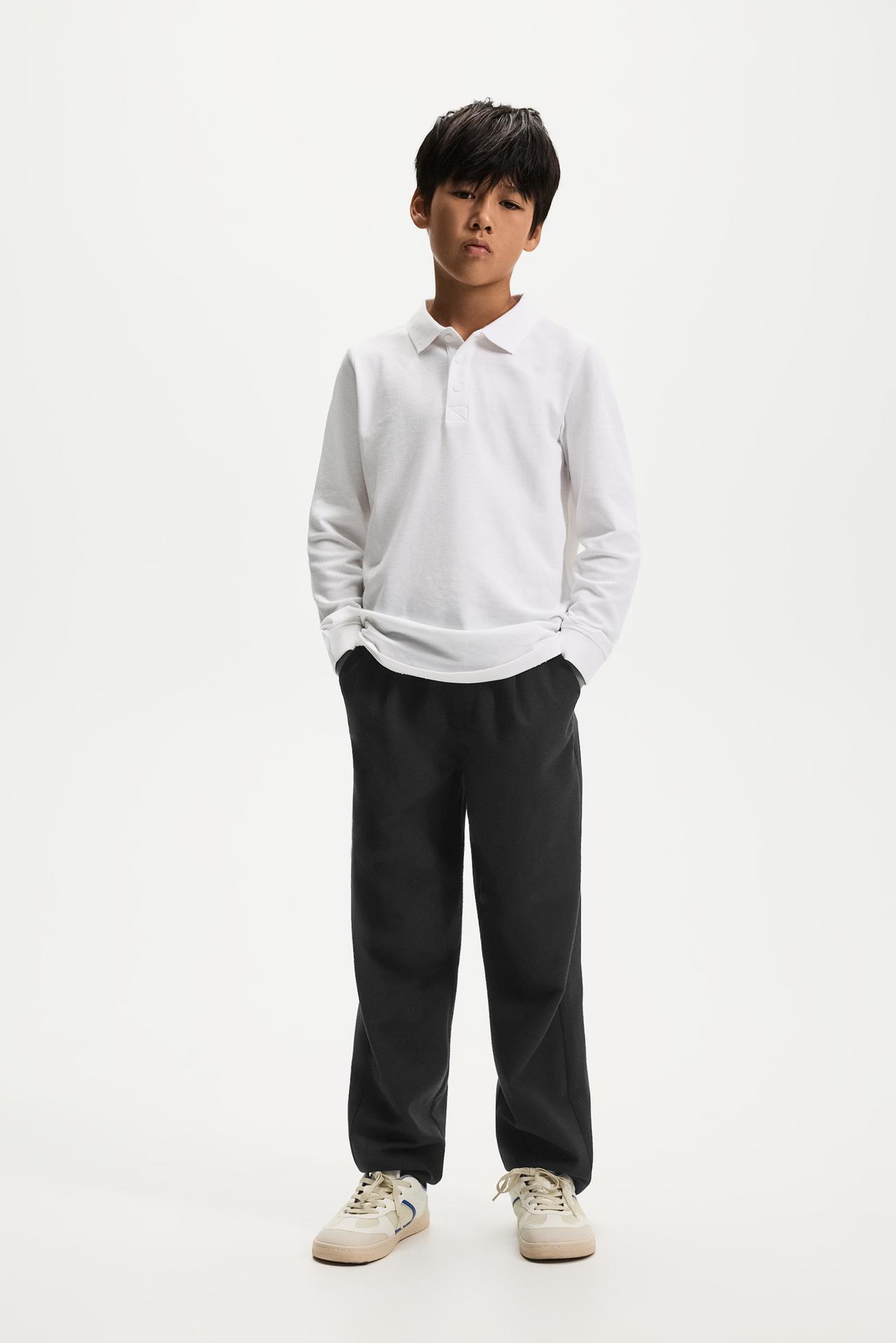 Tailored fit trousers — BLACK