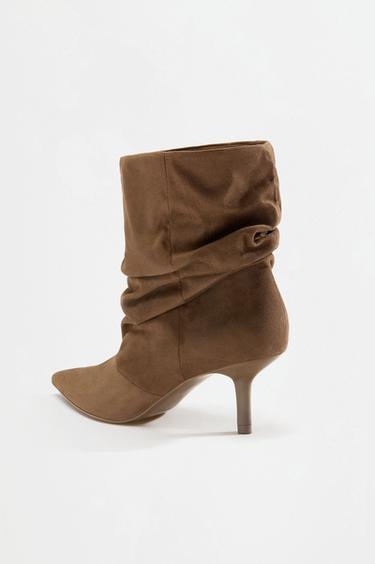Slouchy ankle boots — BROWN 4