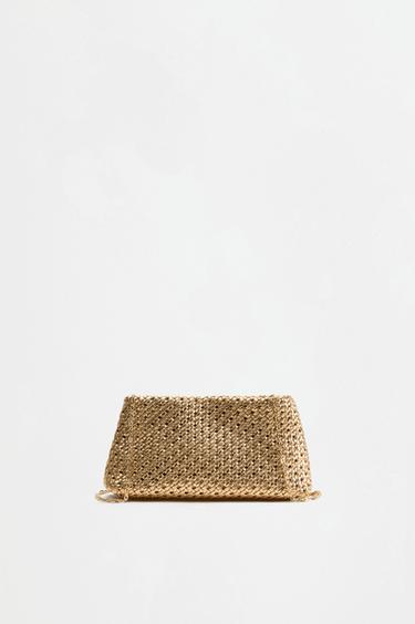 Woven clutch bag — GOLD 1