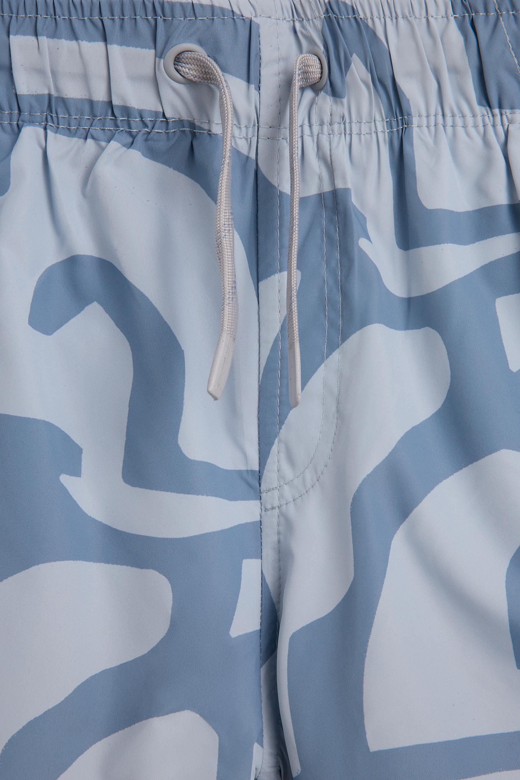 Printed swim shorts — GREY BLUE