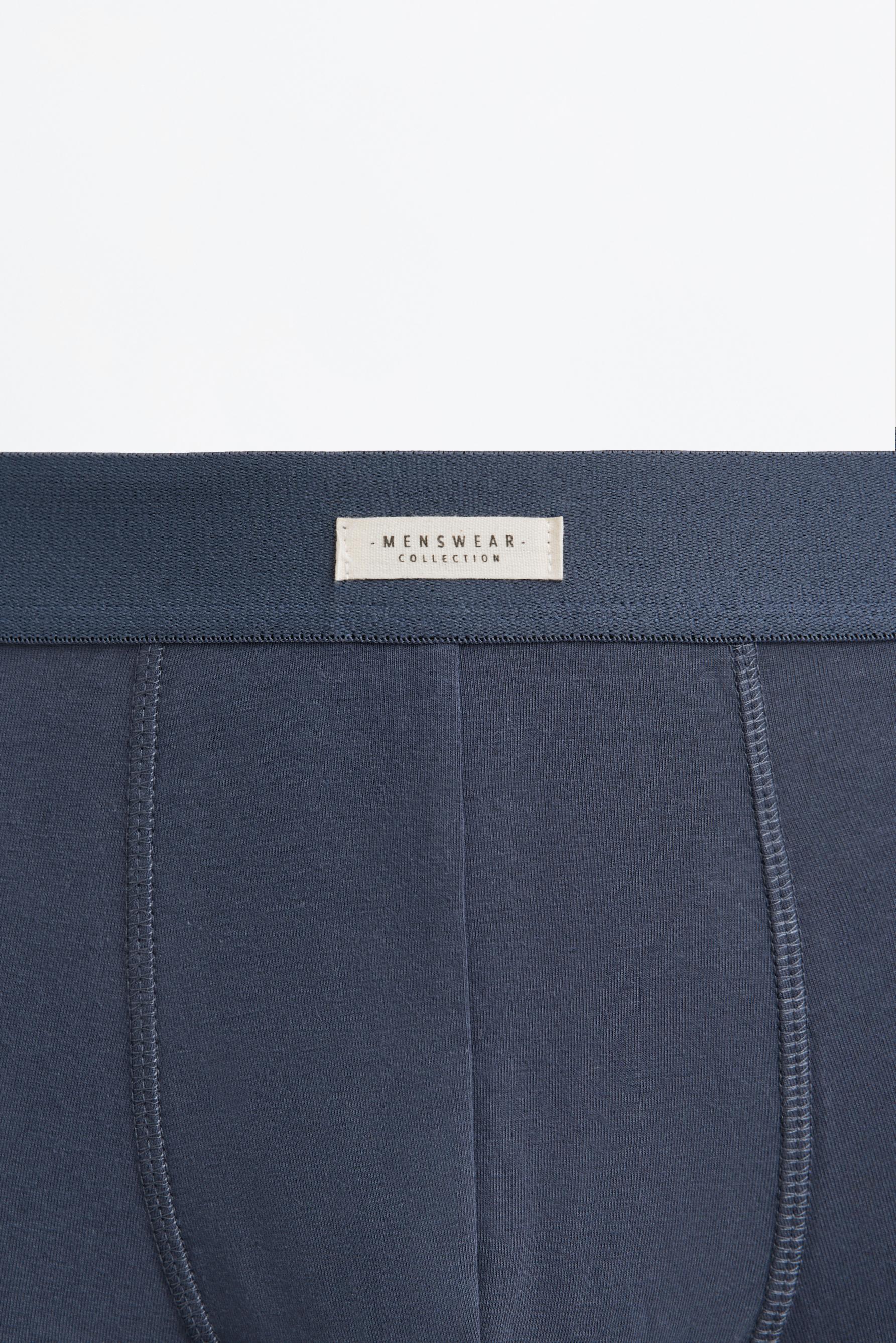 3-pack of long basic boxers — BLUE
