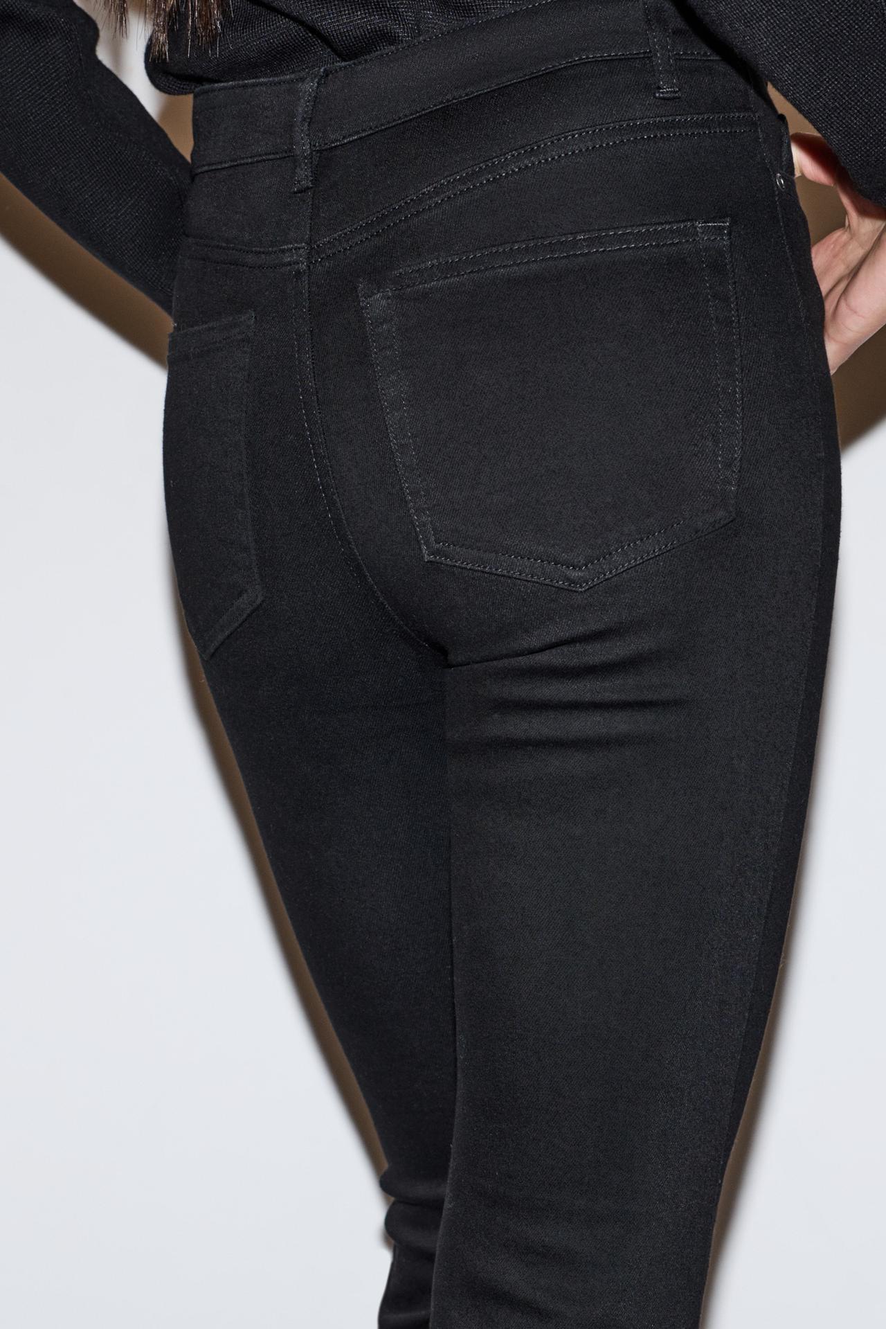 High-waist basic bell bottom jeans — CHARCOAL