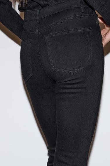 High-waist basic bell bottom jeans — CHARCOAL 4