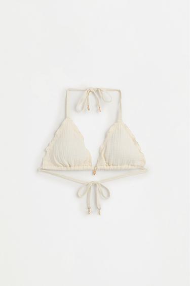 Wave charm bikini top — ECRU 6