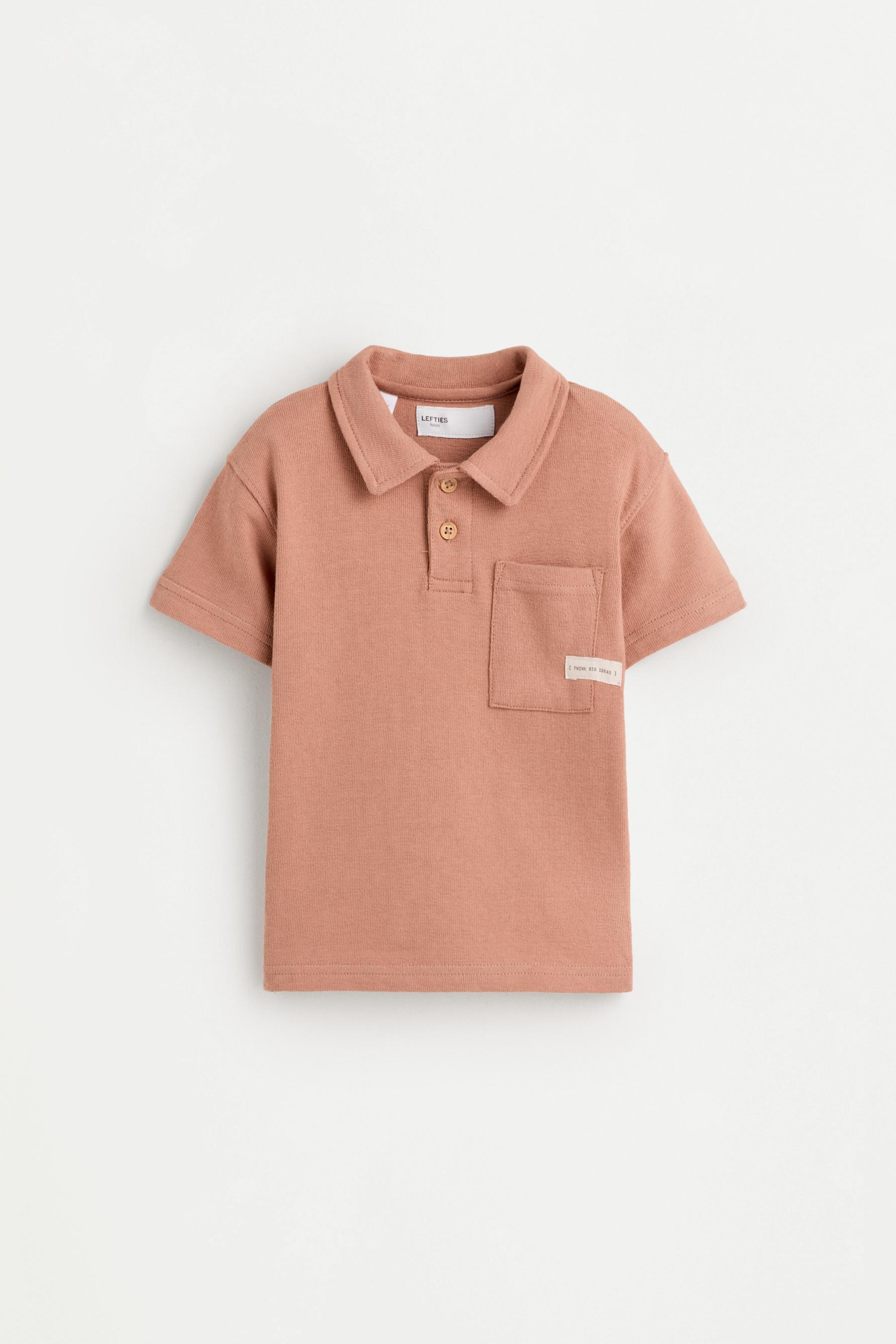 Rustic polo shirt and Bermuda shorts set — BURNT ORANGE