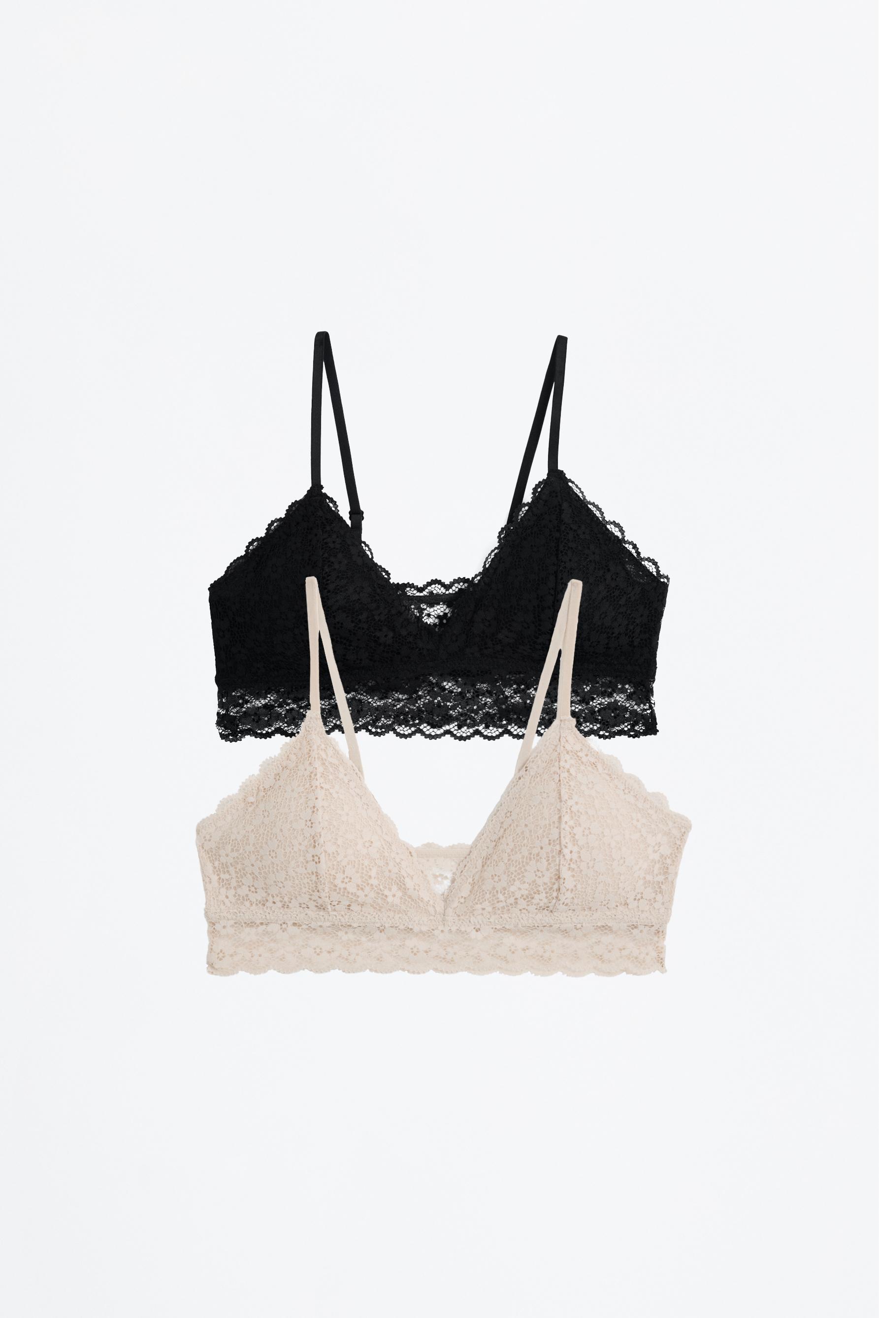 Pack of 2 lace tops — BLACK