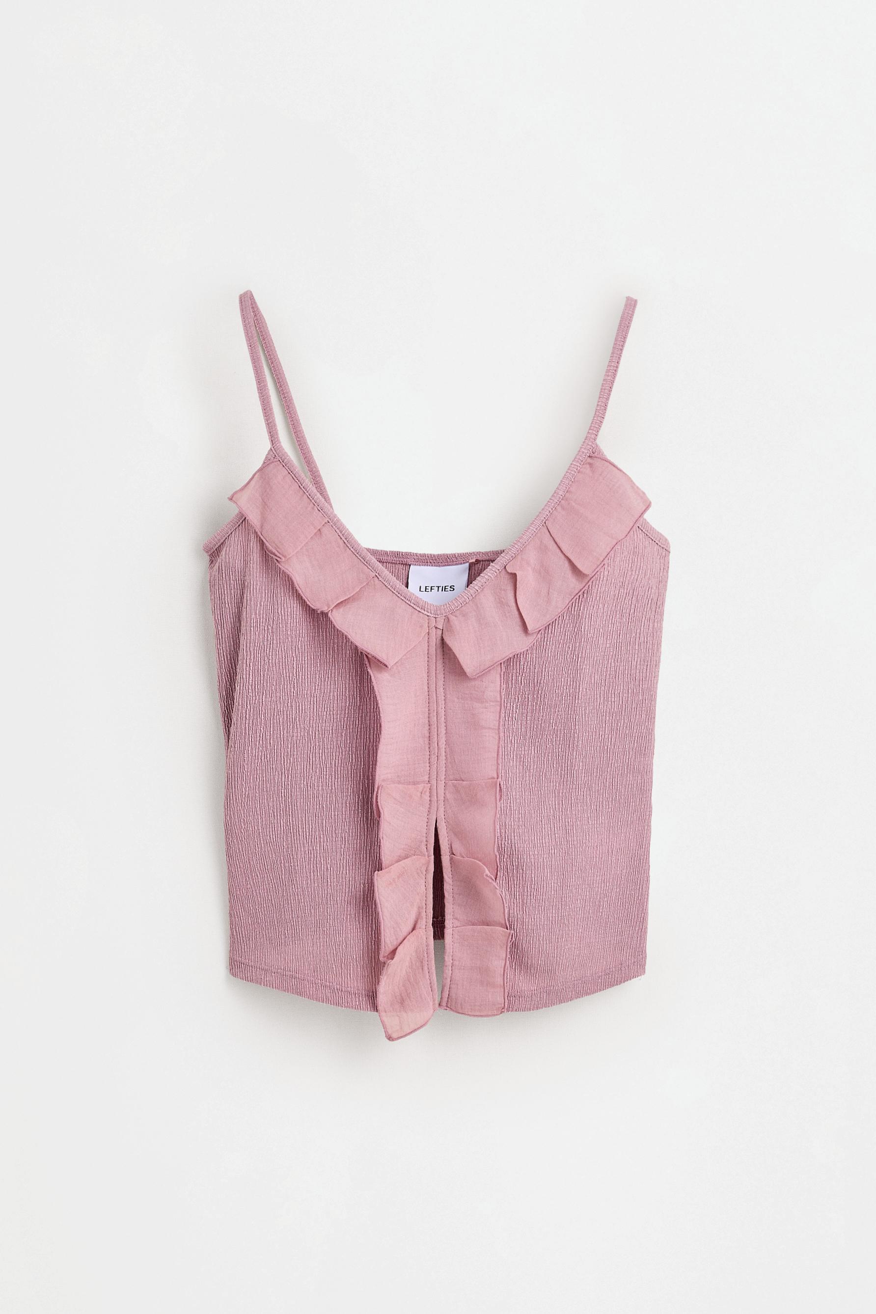 Ruffled top — FADED PINK
