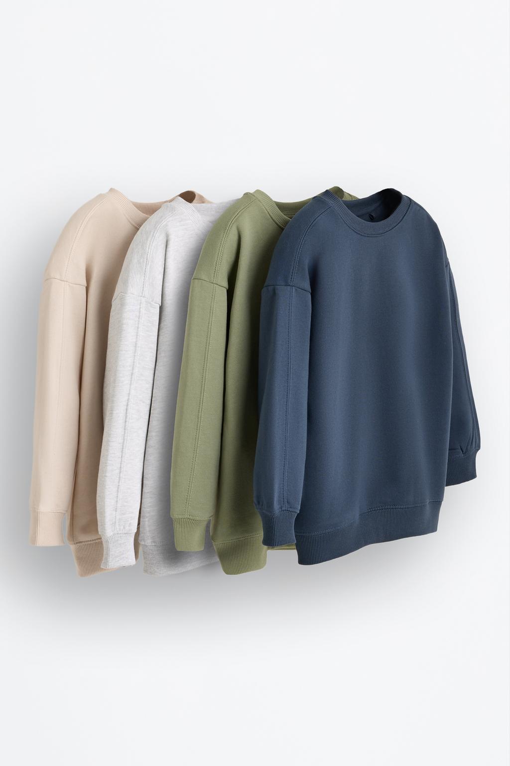 Pack of 4 plain sweatshirts