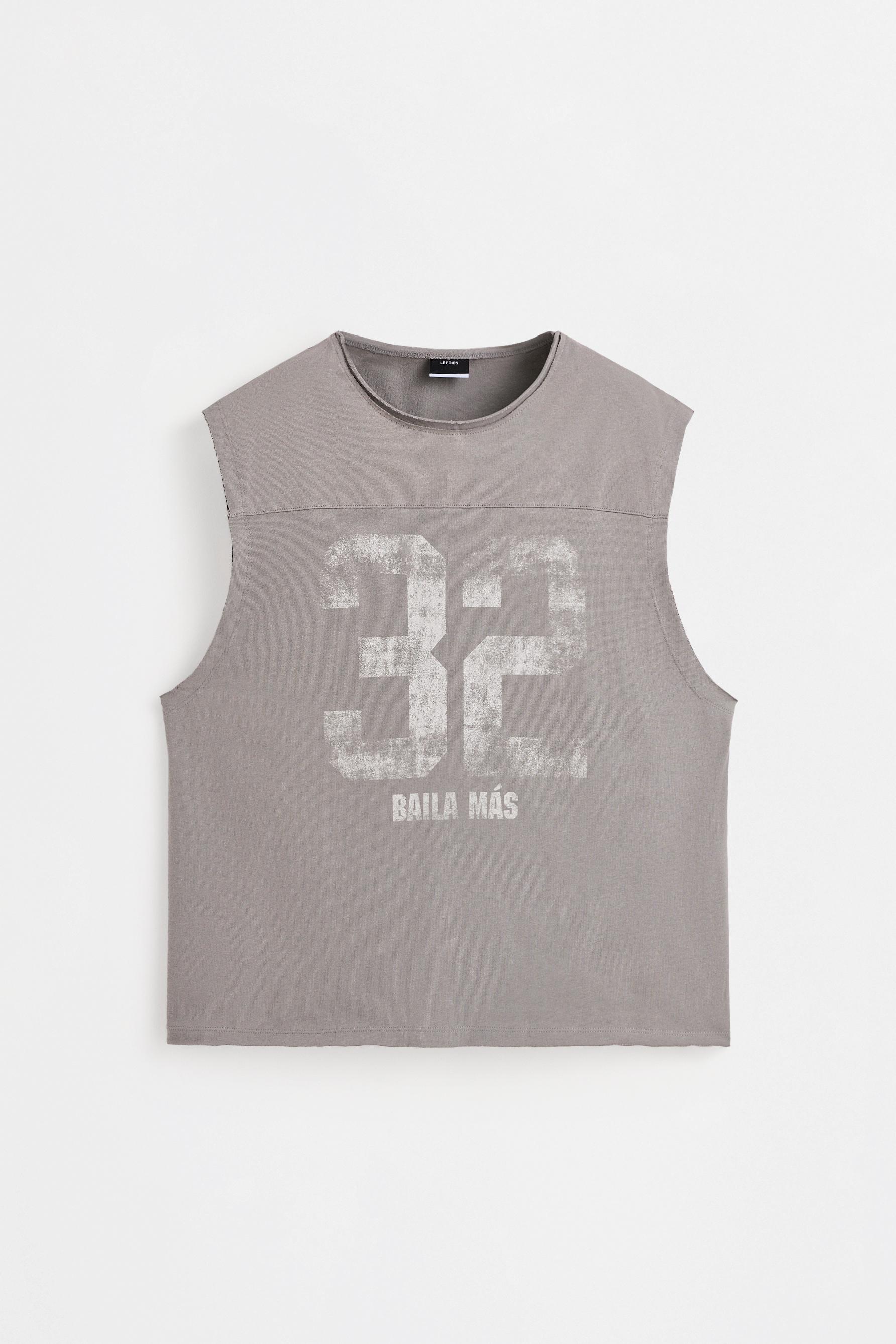 Faded effect printed sleeveless T-shirt — ASH