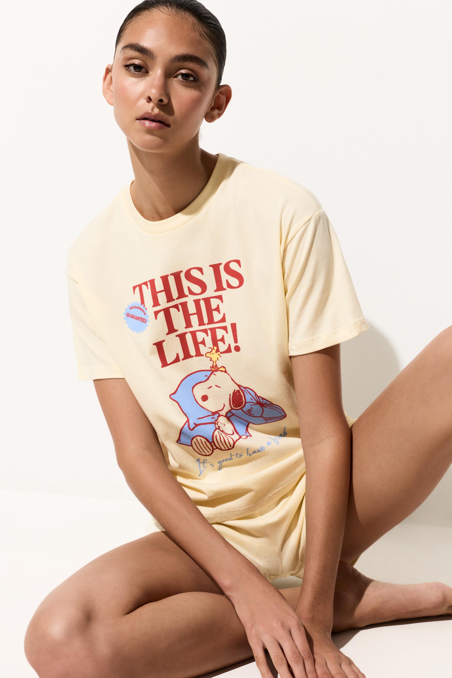 Snoopy Peanuts™ short pyjamas — VANILLA