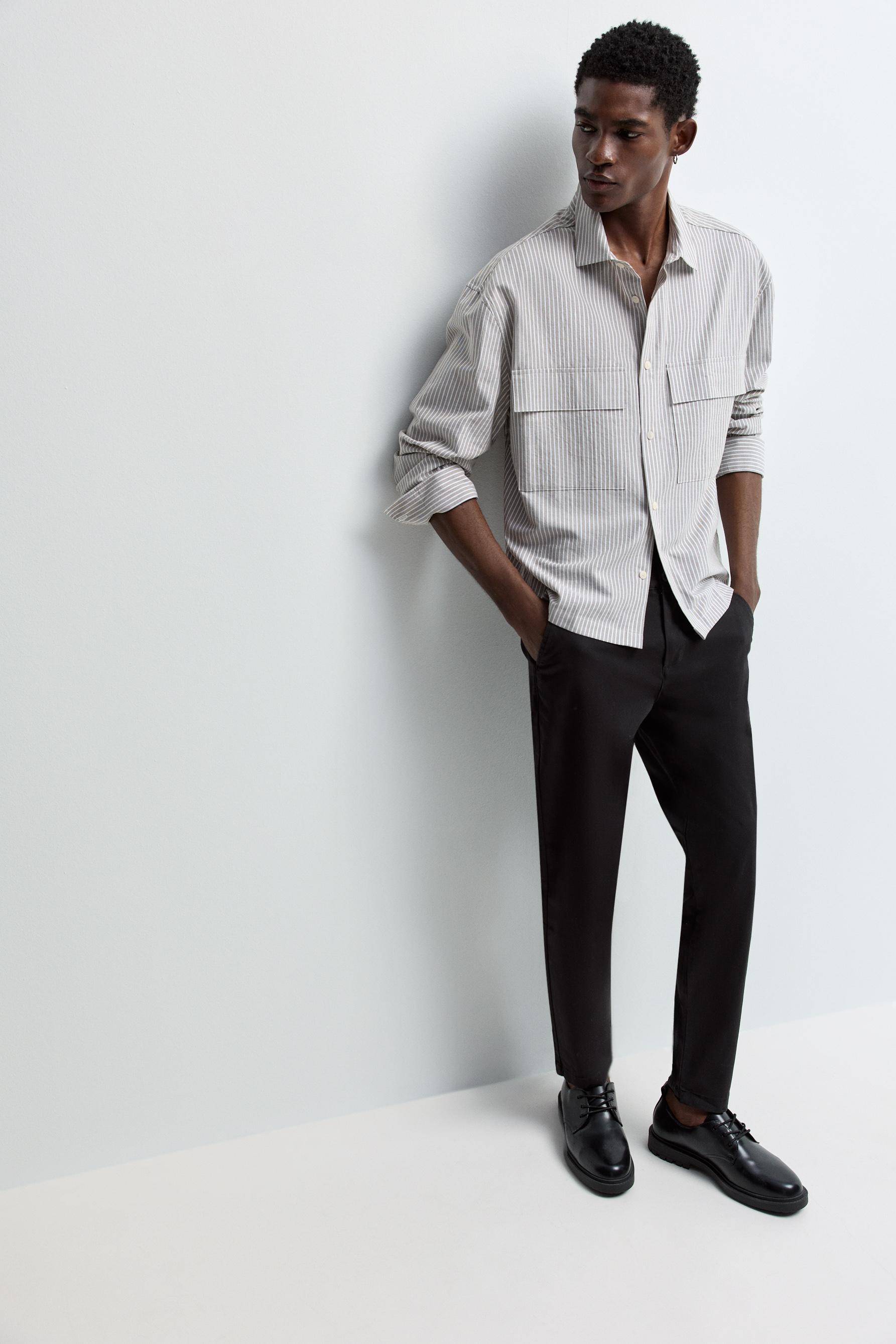 Skinny chino trousers — BLACK