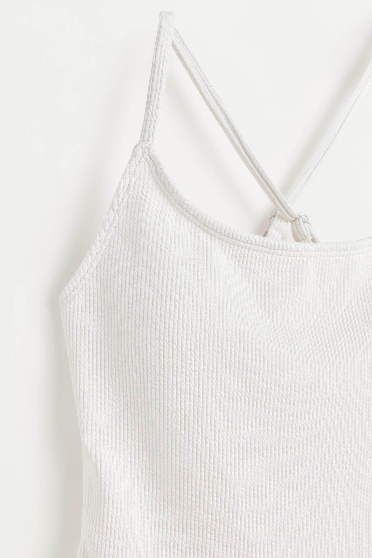 Ribbed swimsuit — WHITE