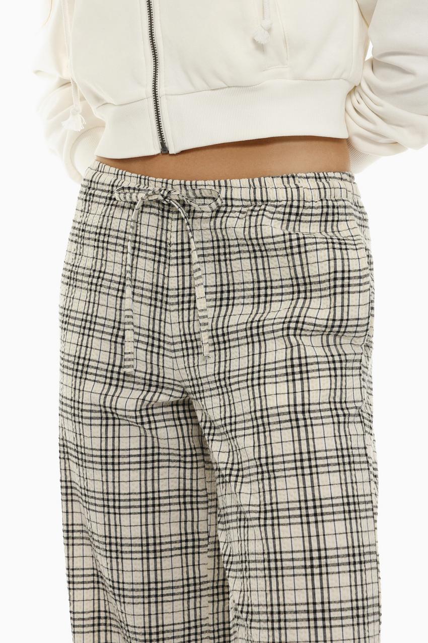 Bershka Mujer Bershka Pantalon De Cuadros Falda Pantalon Bershka