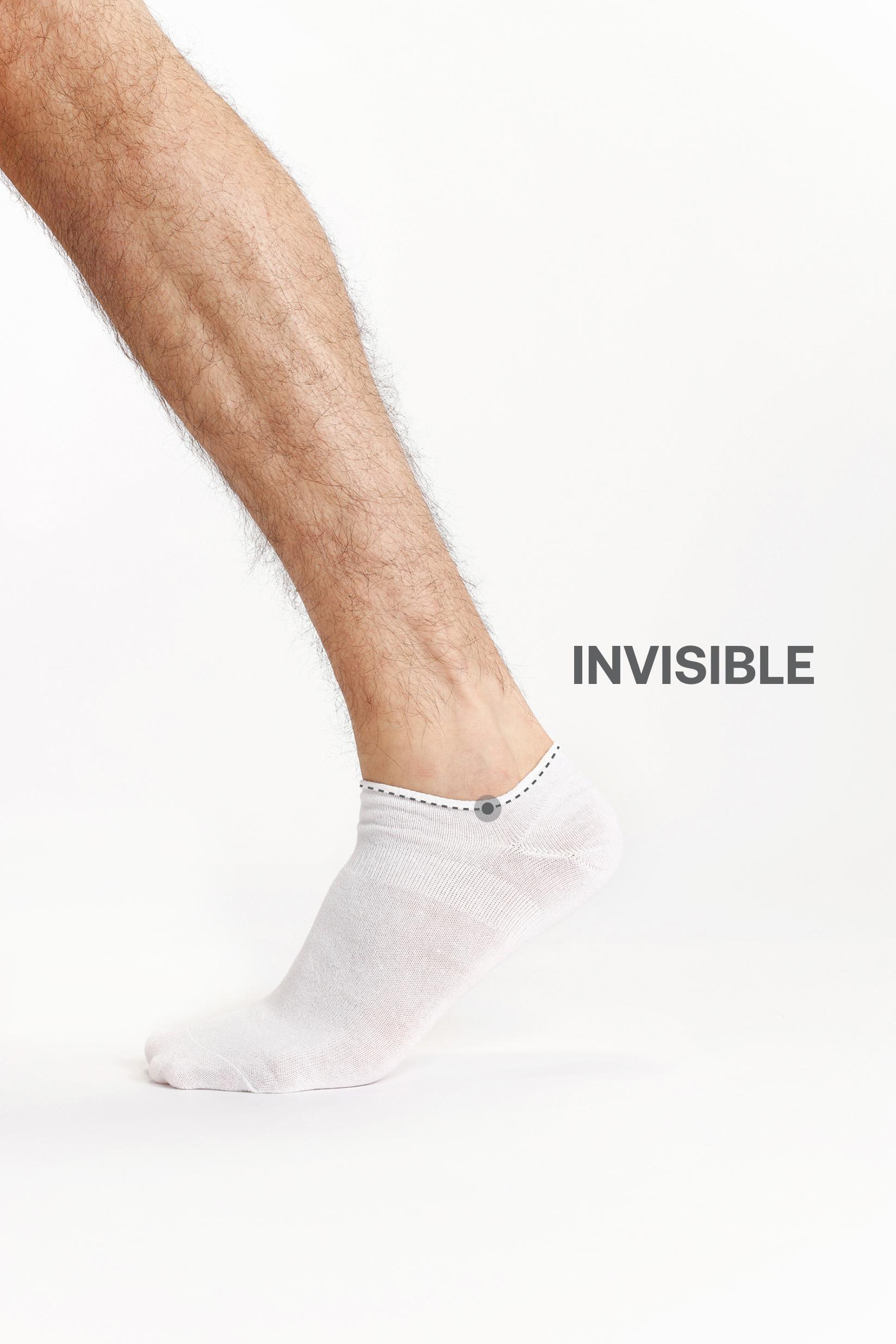 Basic No-Show Socks (5-Pack) — WHITE