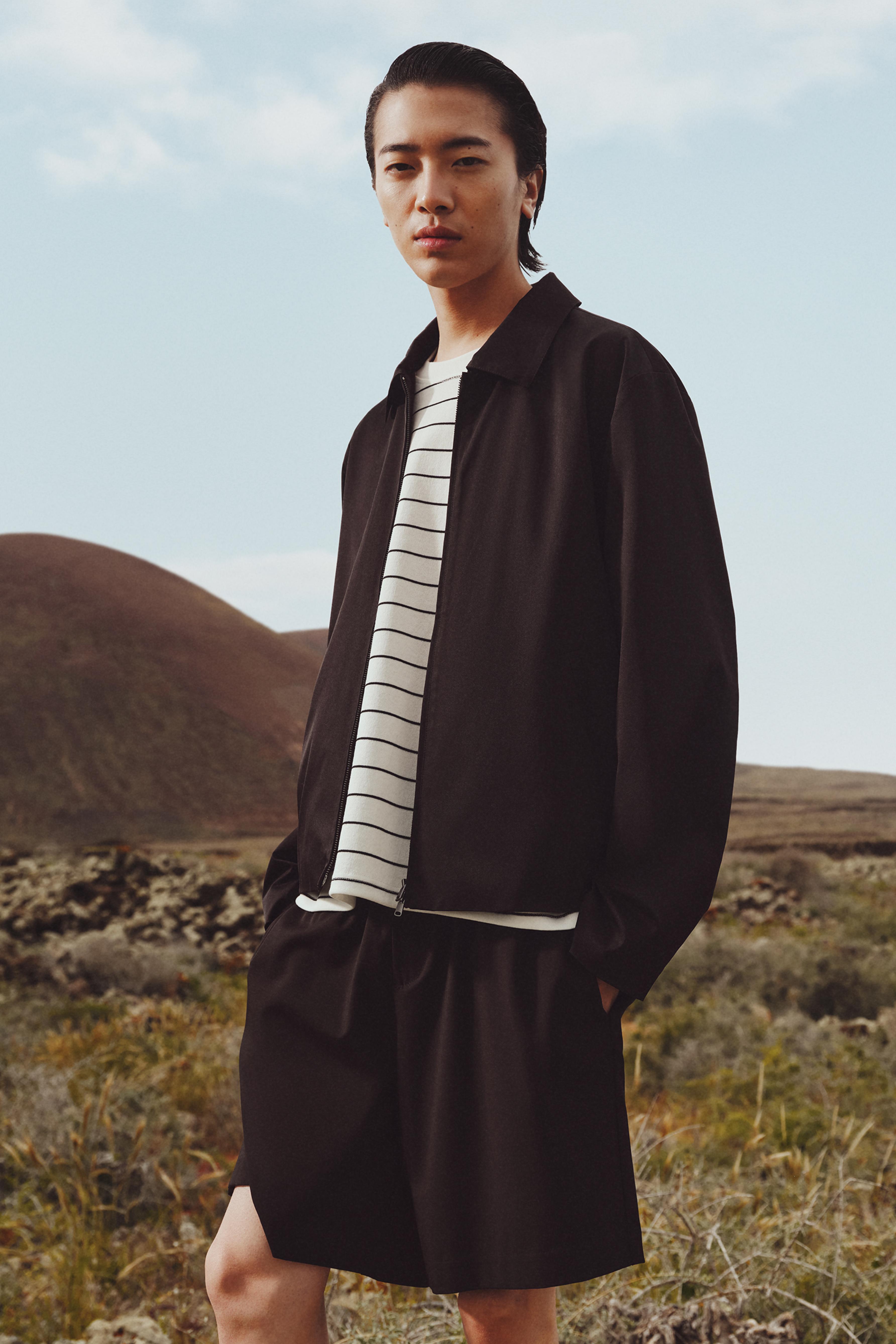 Textured Striped T-shirt — WHITE