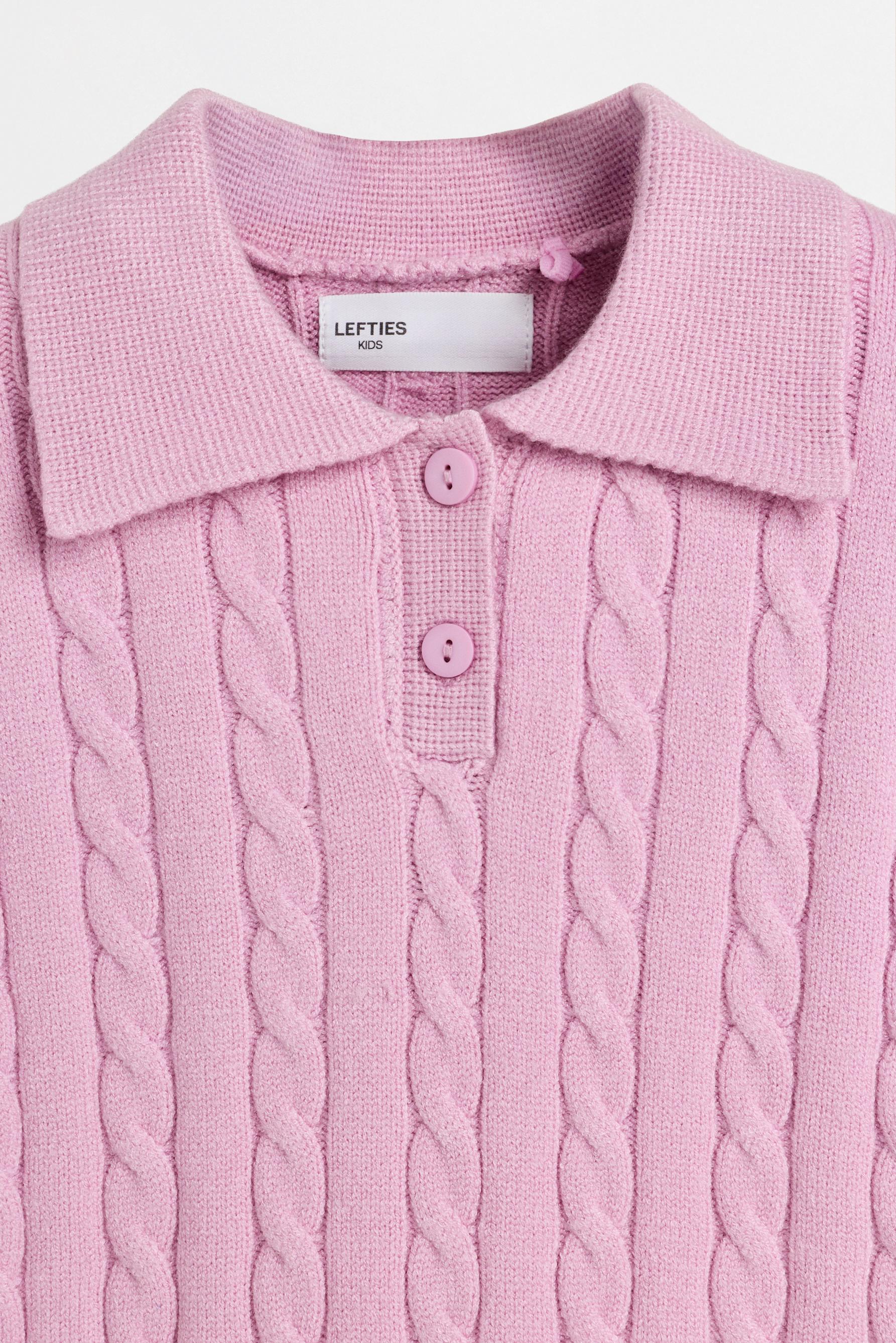 Knit polo and skirt set — PALE PINK