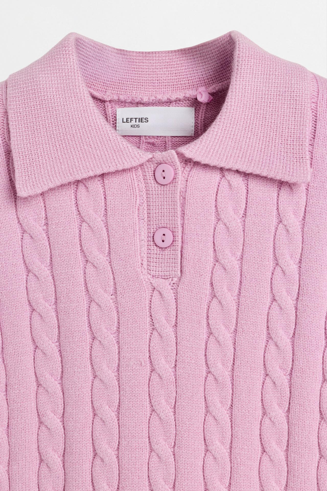 Knit polo and skirt set — PALE PINK