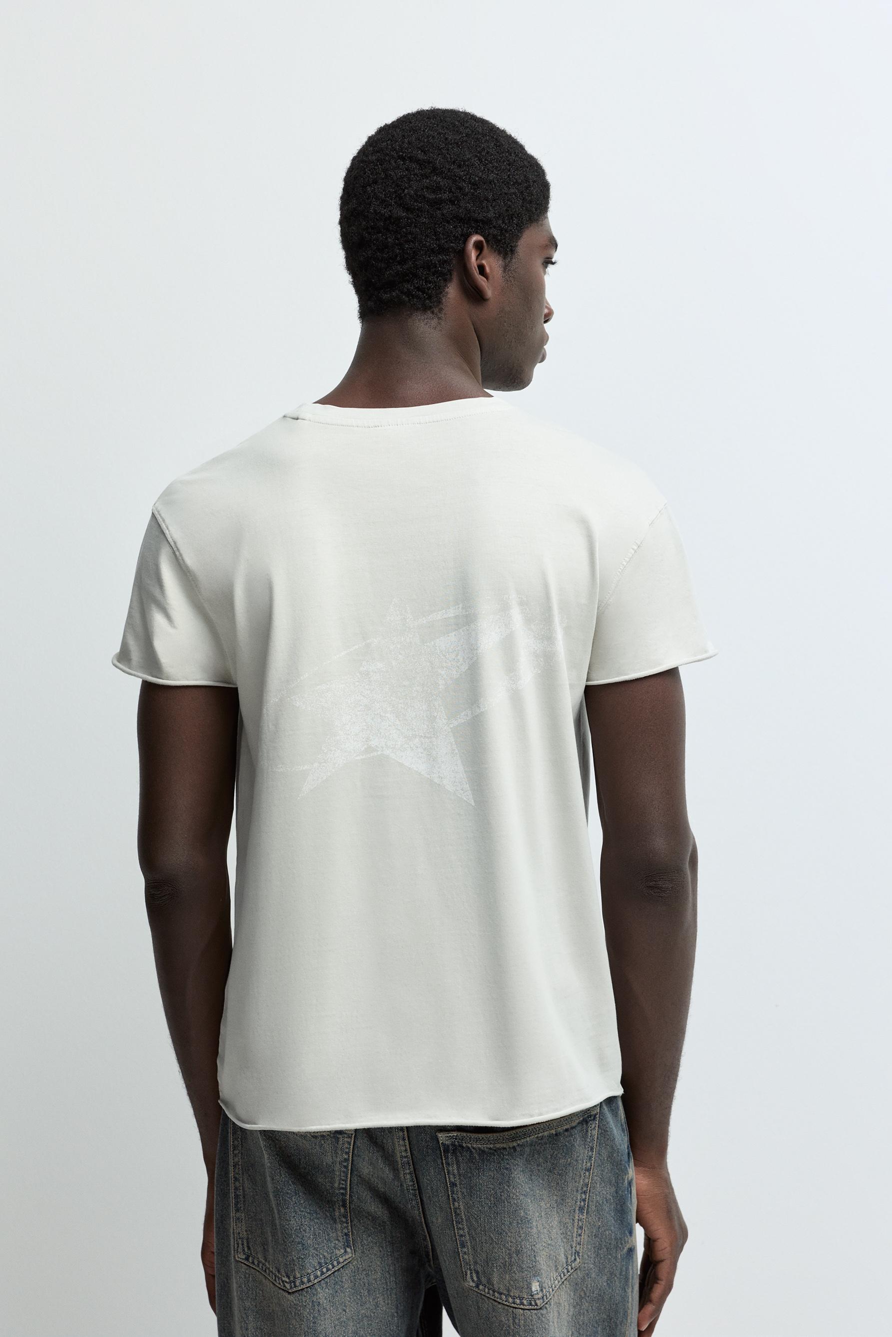 Faded effect printed T-shirt — ASH