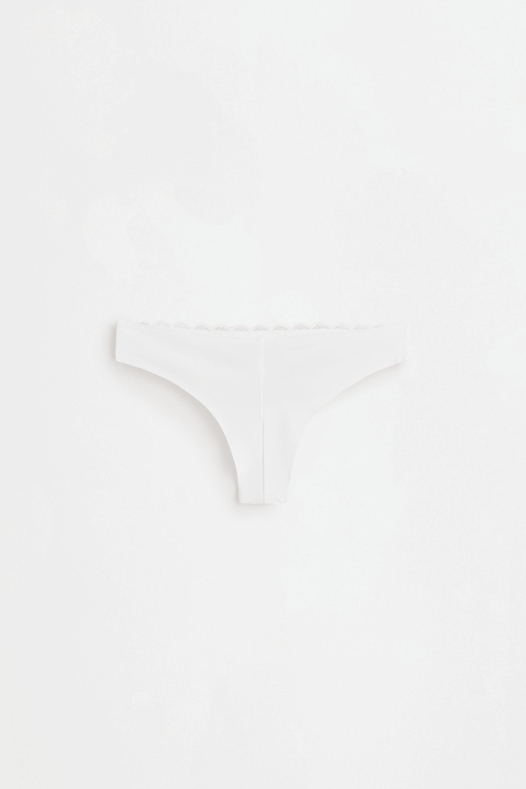 3-Pack of Brazilian lace briefs — BLUE/WHITE