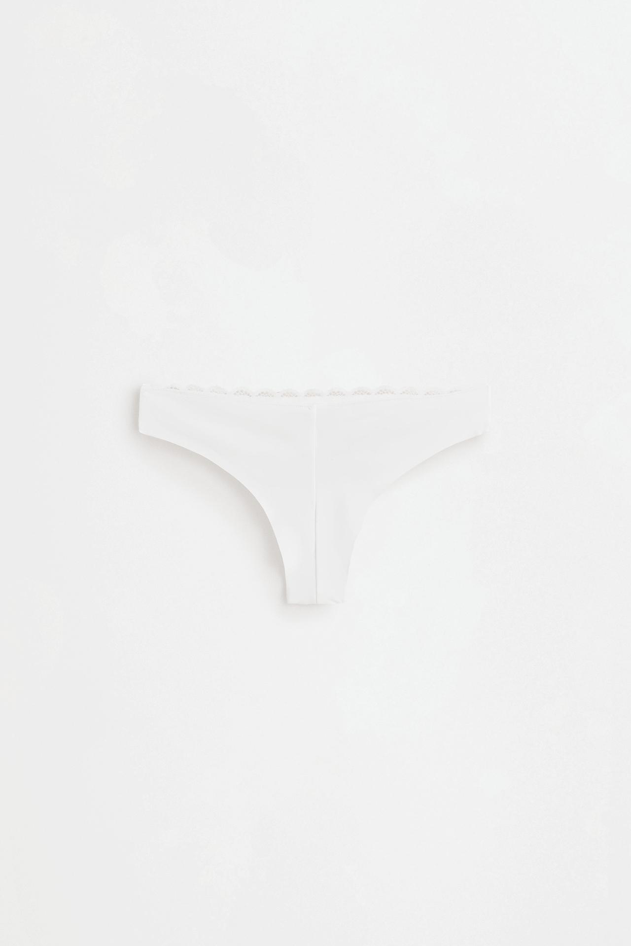 3-Pack of Brazilian lace briefs — BLUE/WHITE