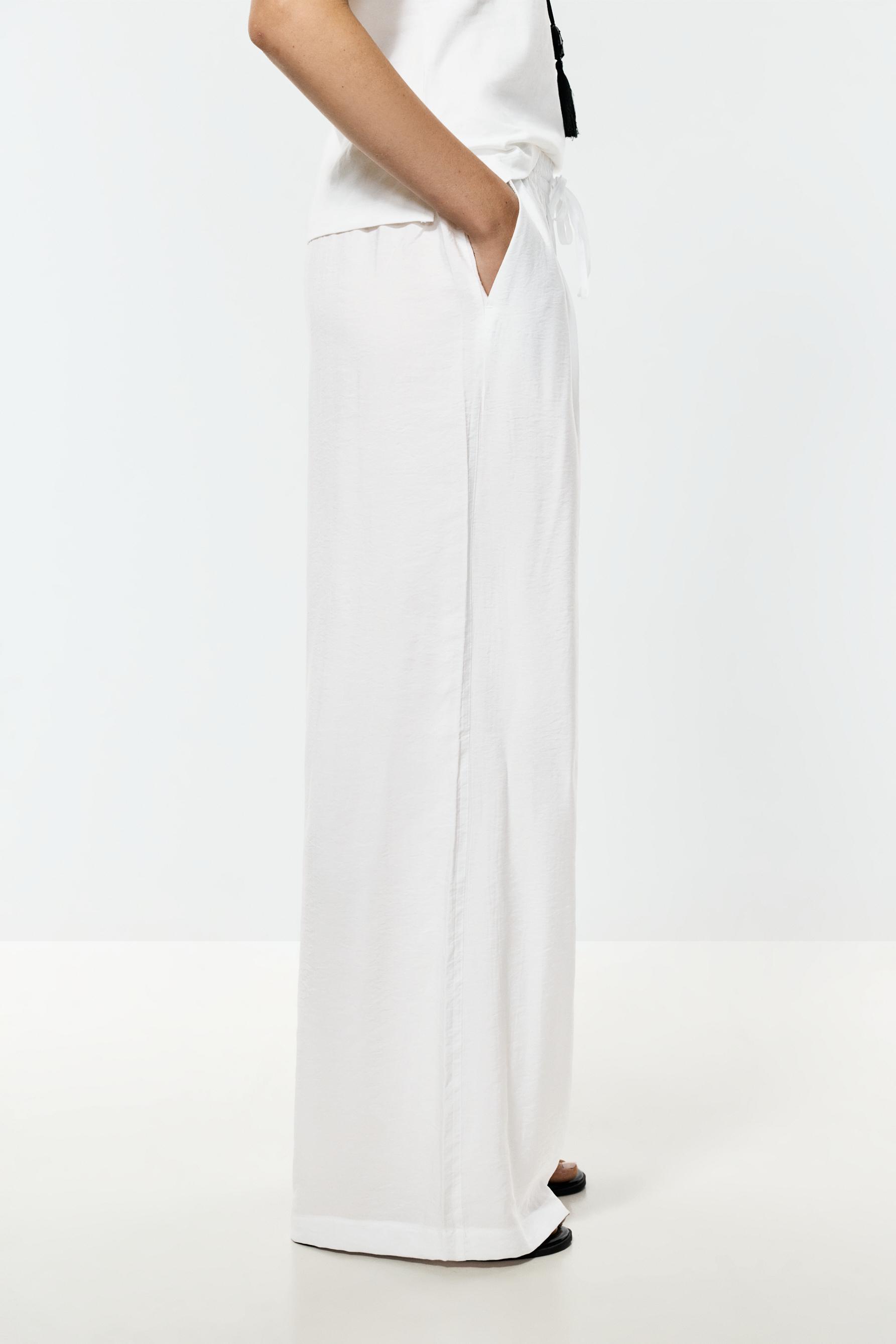 Basic straight-leg trousers — WHITE