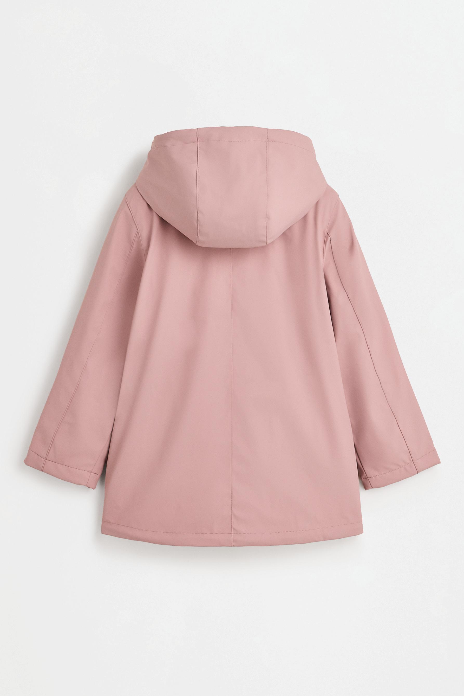 Long lightweight rubberized parka — PINK
