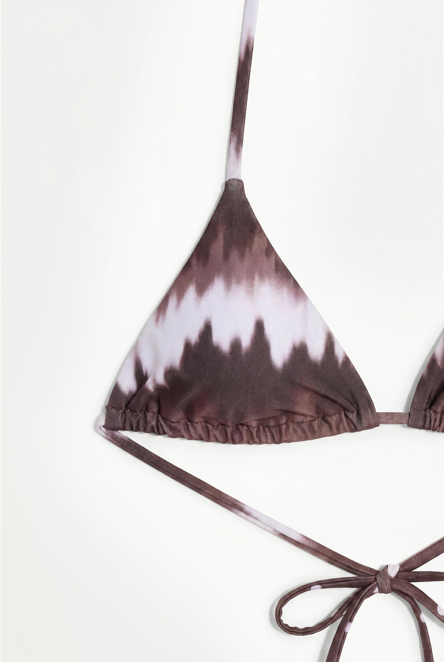 Triangle bikini top — BROWN