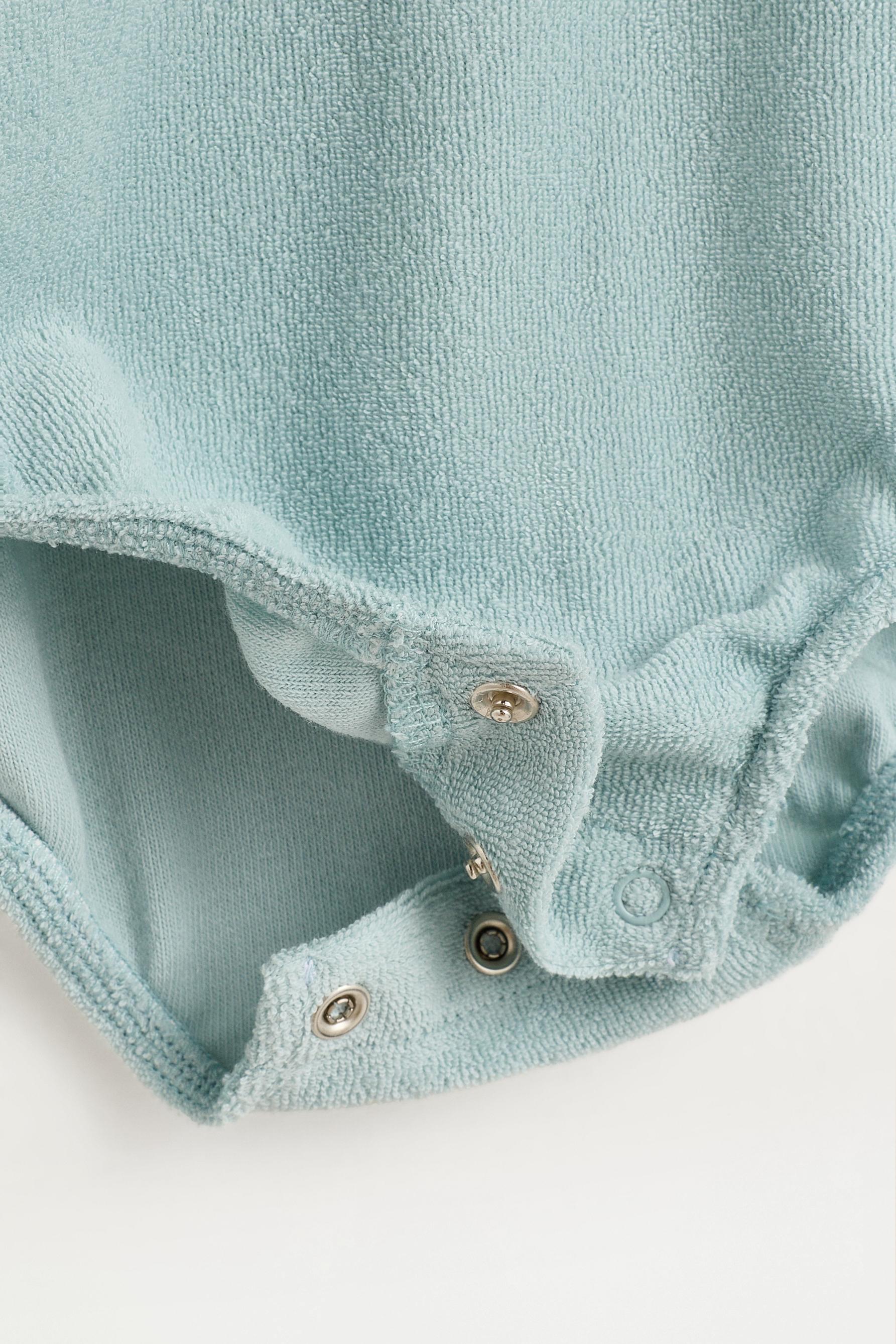 Terry fabric romper — TURQUOISE