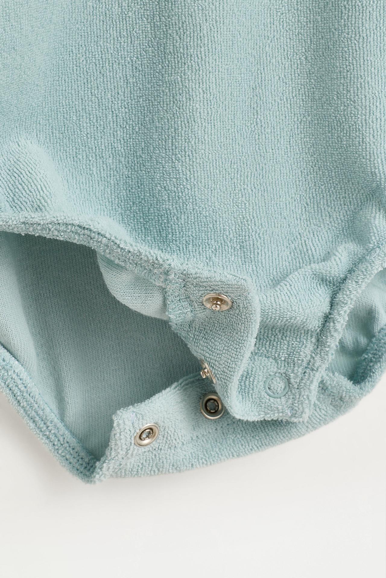 Terry fabric romper — TURQUOISE