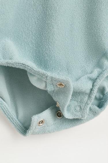 Terry fabric romper — TURQUOISE 4