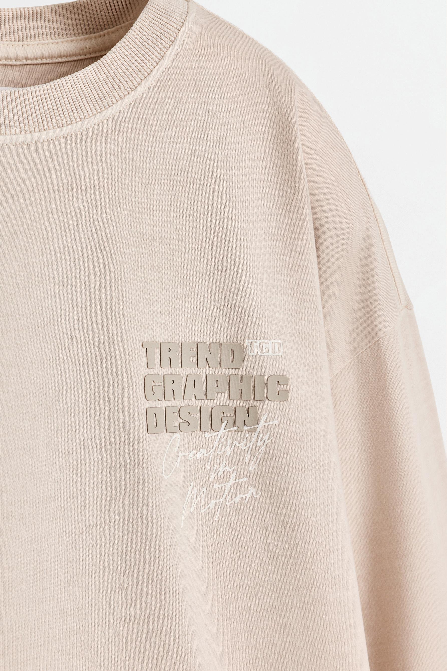 Faded-effect T-shirt — GREY