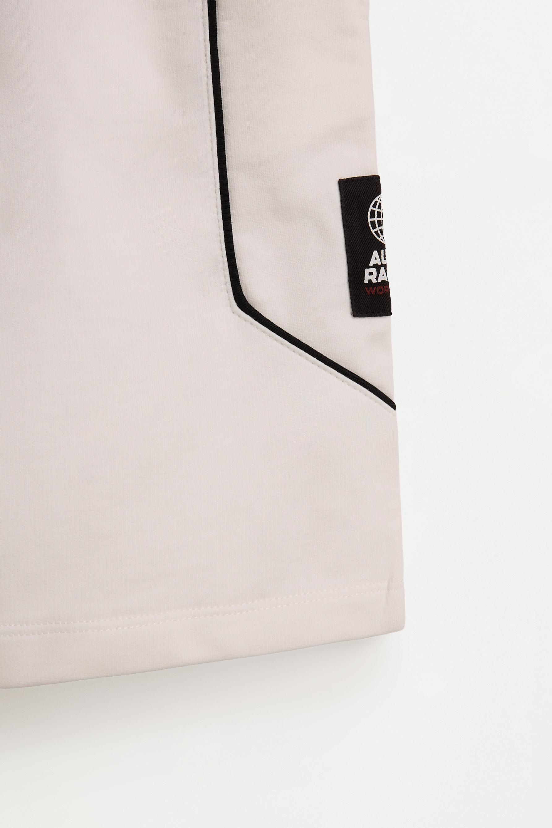 Racing jogger Bermuda shorts — OFF WHITE