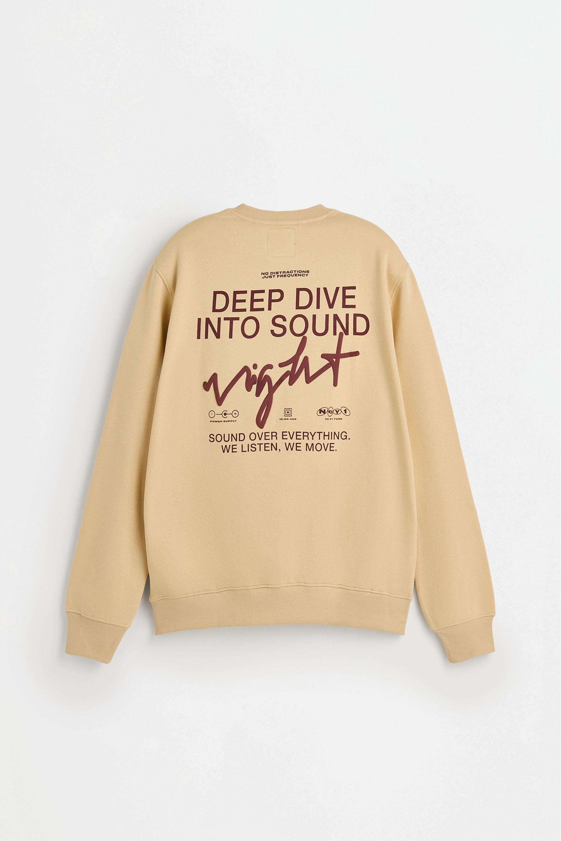 Text print sweatshirt — BUTTER
