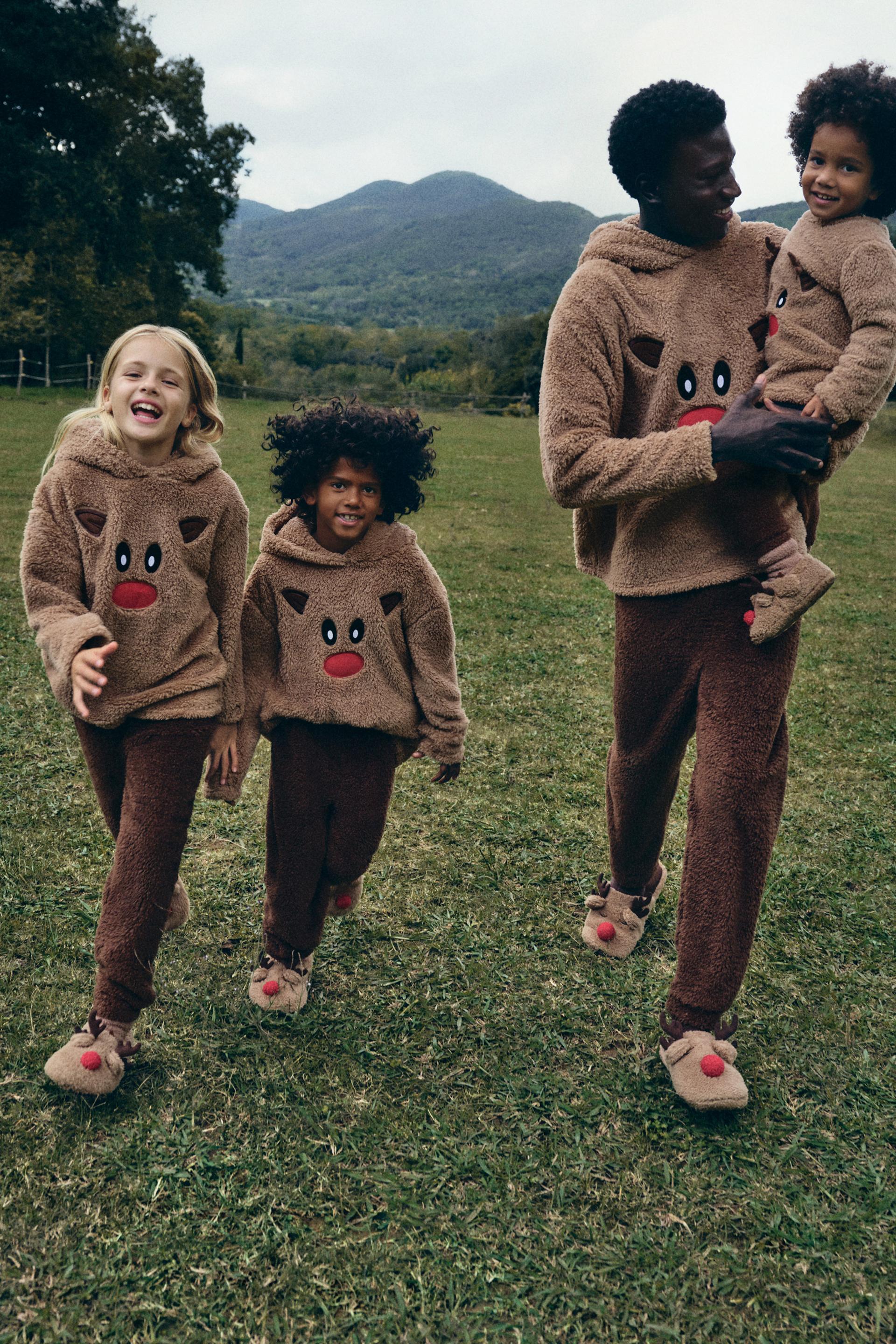 Hombre | Pijama reno pelito con capucha