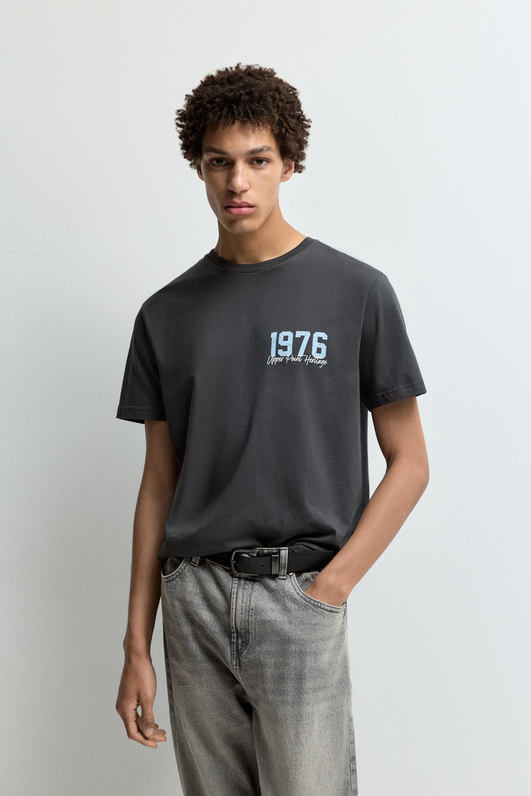 3-pack of printed T-shirts — FADED BLUE